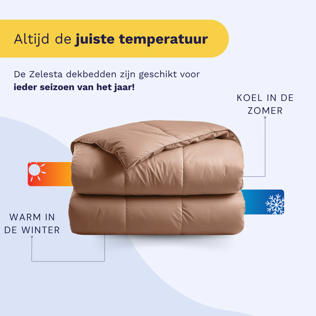 Zelesta Deluxe Uni Satijnkatoen Dekbed - Aarderood - Image 5