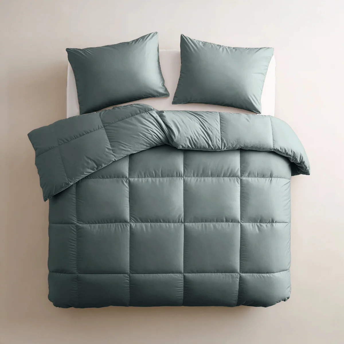 Zelesta Deluxe Uni Satijnkatoen Dekbed - Groen - Image 2