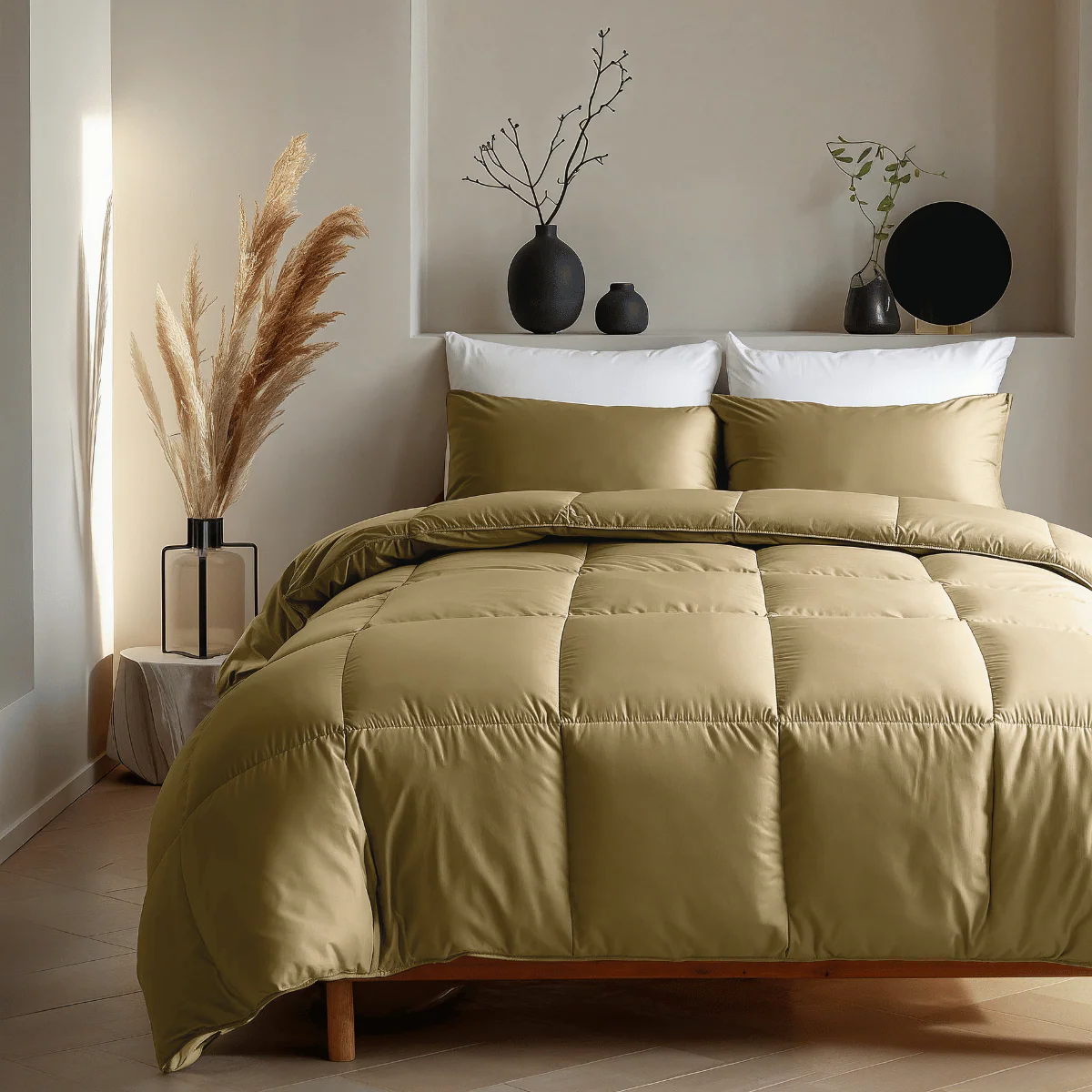 Zelesta Deluxe Uni Satijnkatoen Dekbed - Okergeel - Image 3