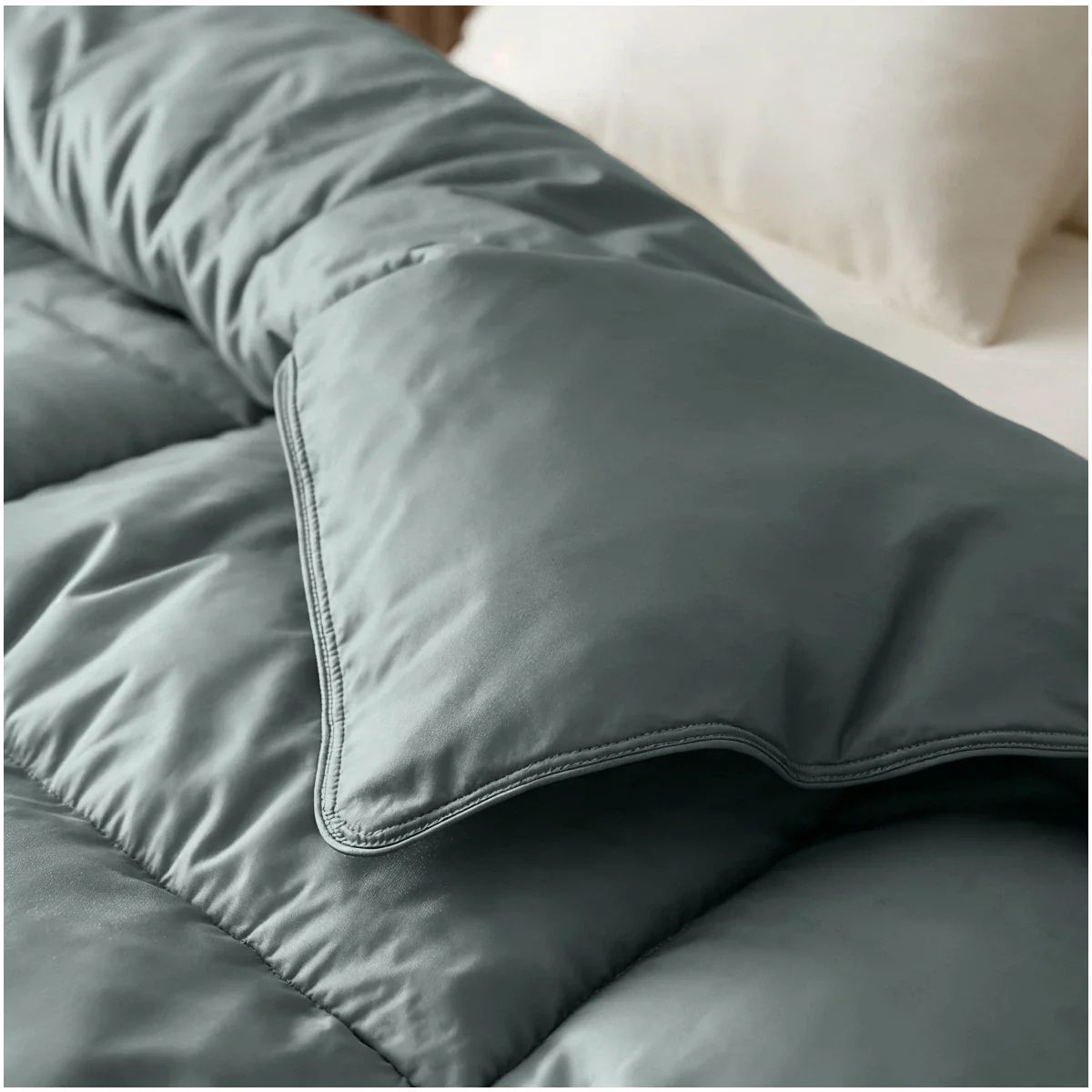 Zelesta Deluxe Uni Satijnkatoen Zomerdekbed - Groen - Image 4