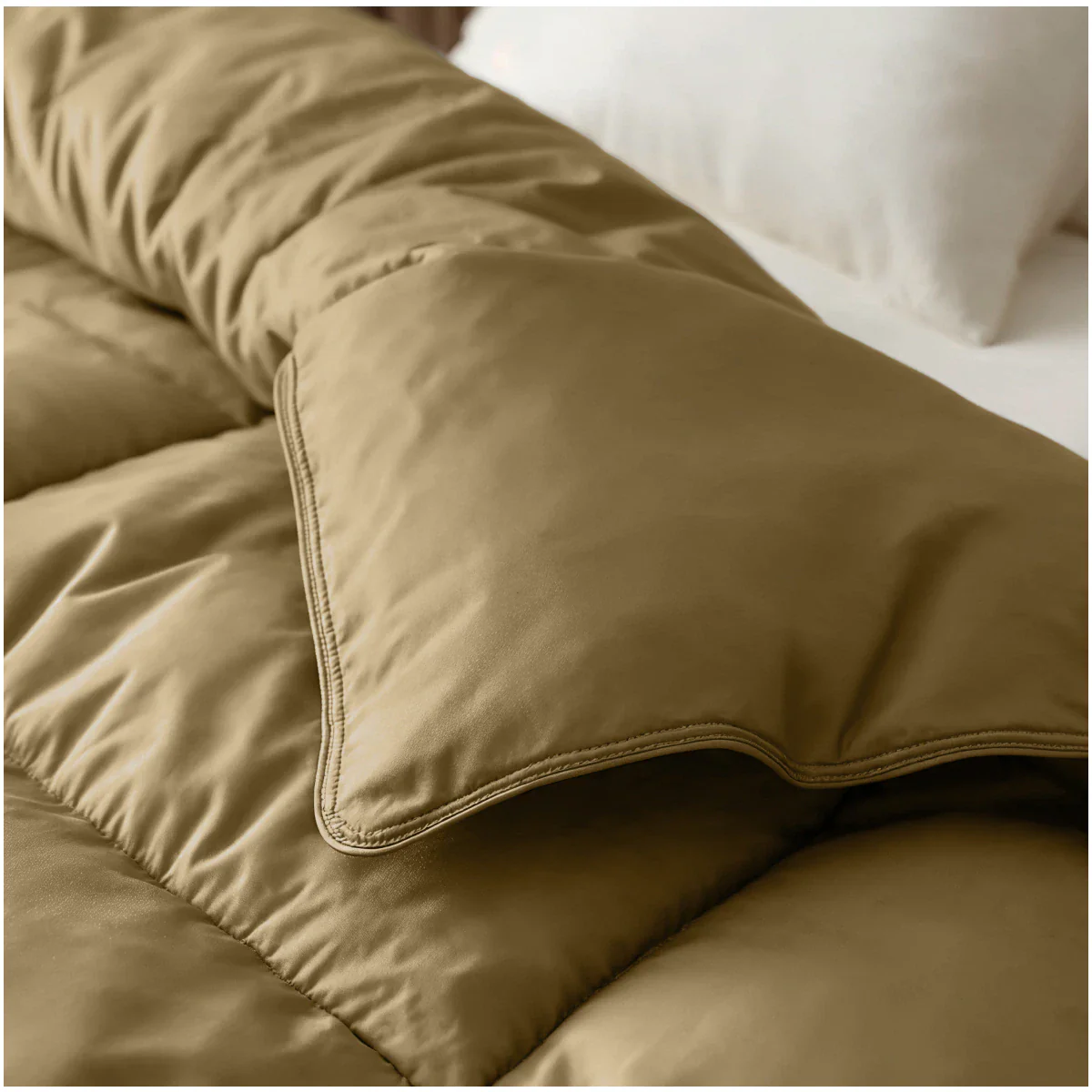 Zelesta Deluxe Uni Satijnkatoen Zomerdekbed - Okergeel - Image 4