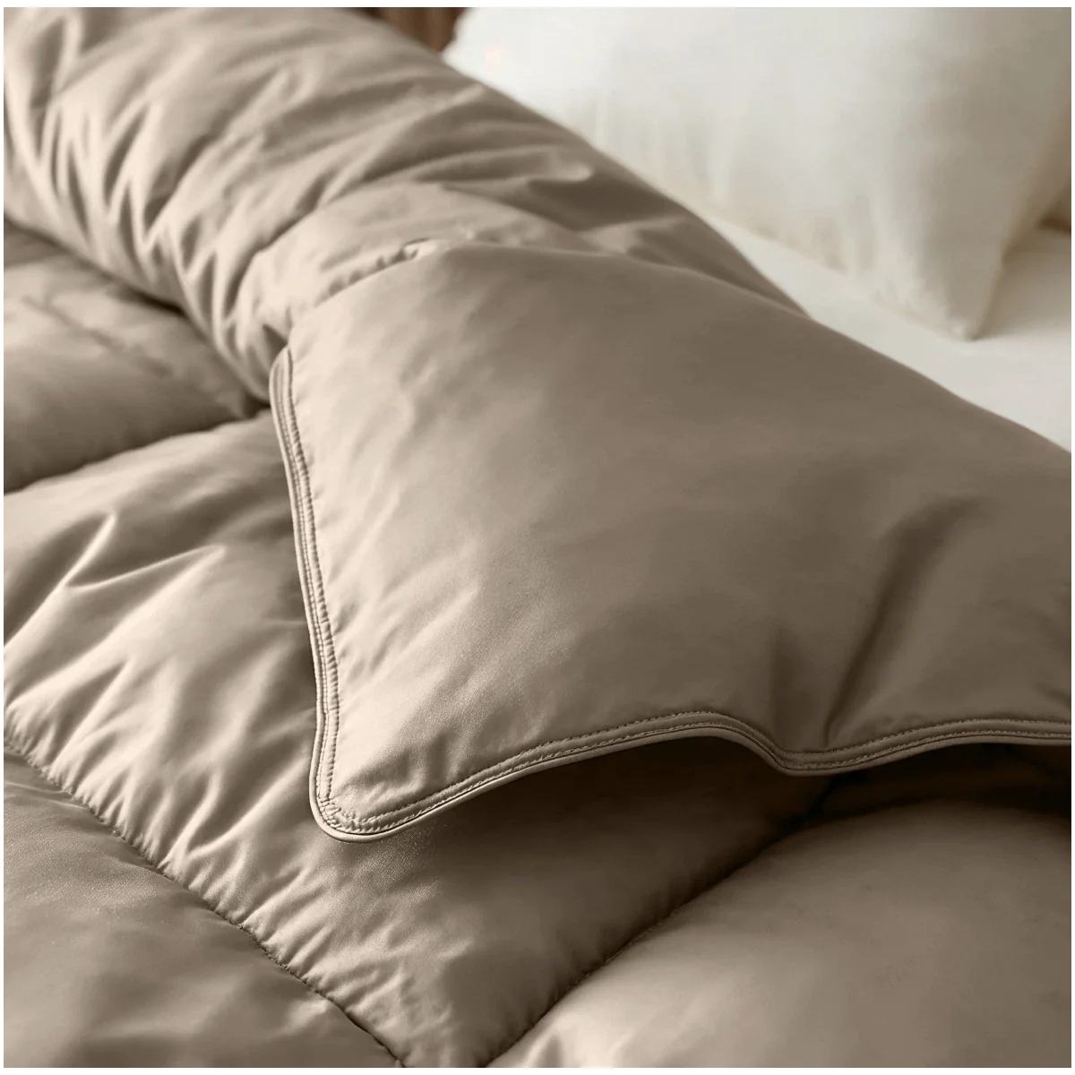 Zelesta Deluxe Uni Satijnkatoen Zomerdekbed - Walnootbruin - Image 4