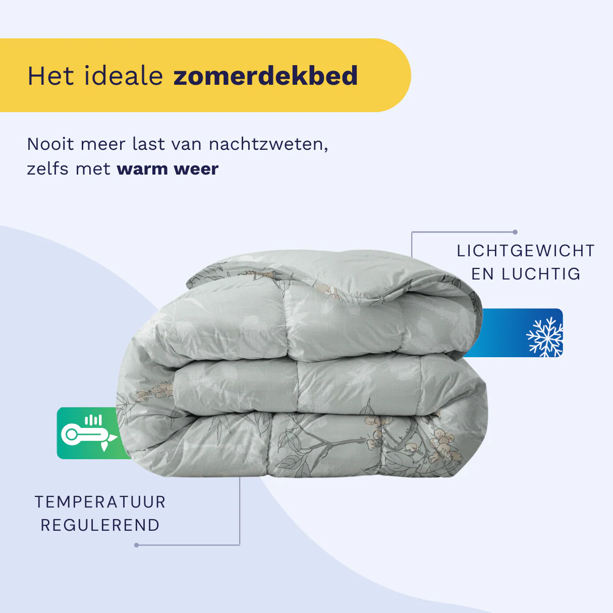 Zelesta Everyday Design Zomerdekbed - Aqua Forest - Image 5