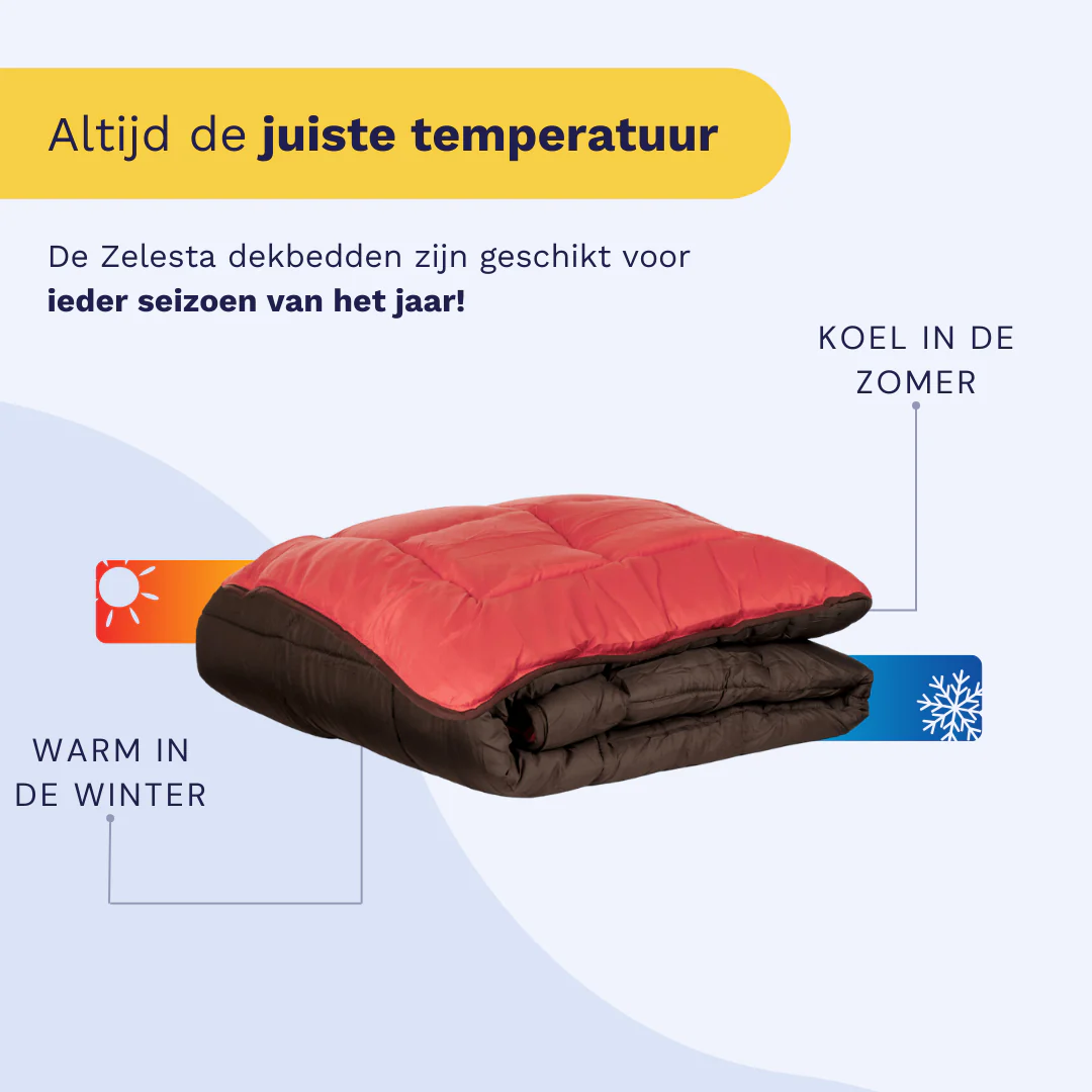 Zelesta Everyday Duo Dekbed - Chocolade & Koraal - Image 5