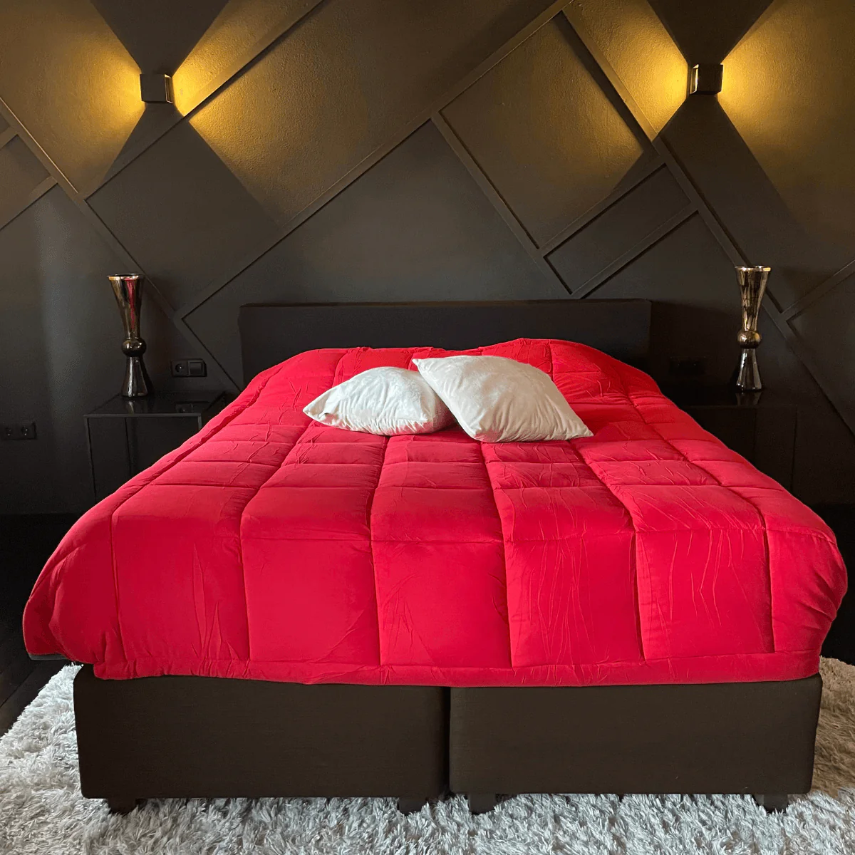 Zelesta Everyday Duo Zomerdekbed - Antraciet & Rood - Image 2