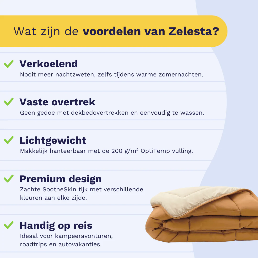 Zelesta Everyday Duo Zomerdekbed - Bronsbruin & Linnen - Image 3