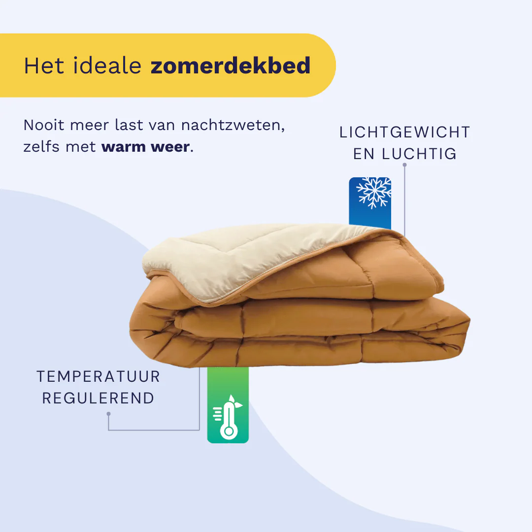 Zelesta Everyday Duo Zomerdekbed - Bronsbruin & Linnen - Image 4