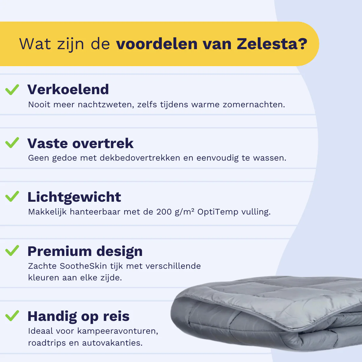 Zelesta Everyday Duo Zomerdekbed - Donkergrijs & Zilvergrijs - Image 4
