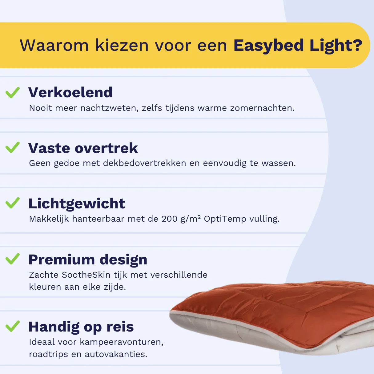 Zelesta Everyday Duo Zomerdekbed - Lichtgrijs & Gember - Image 4