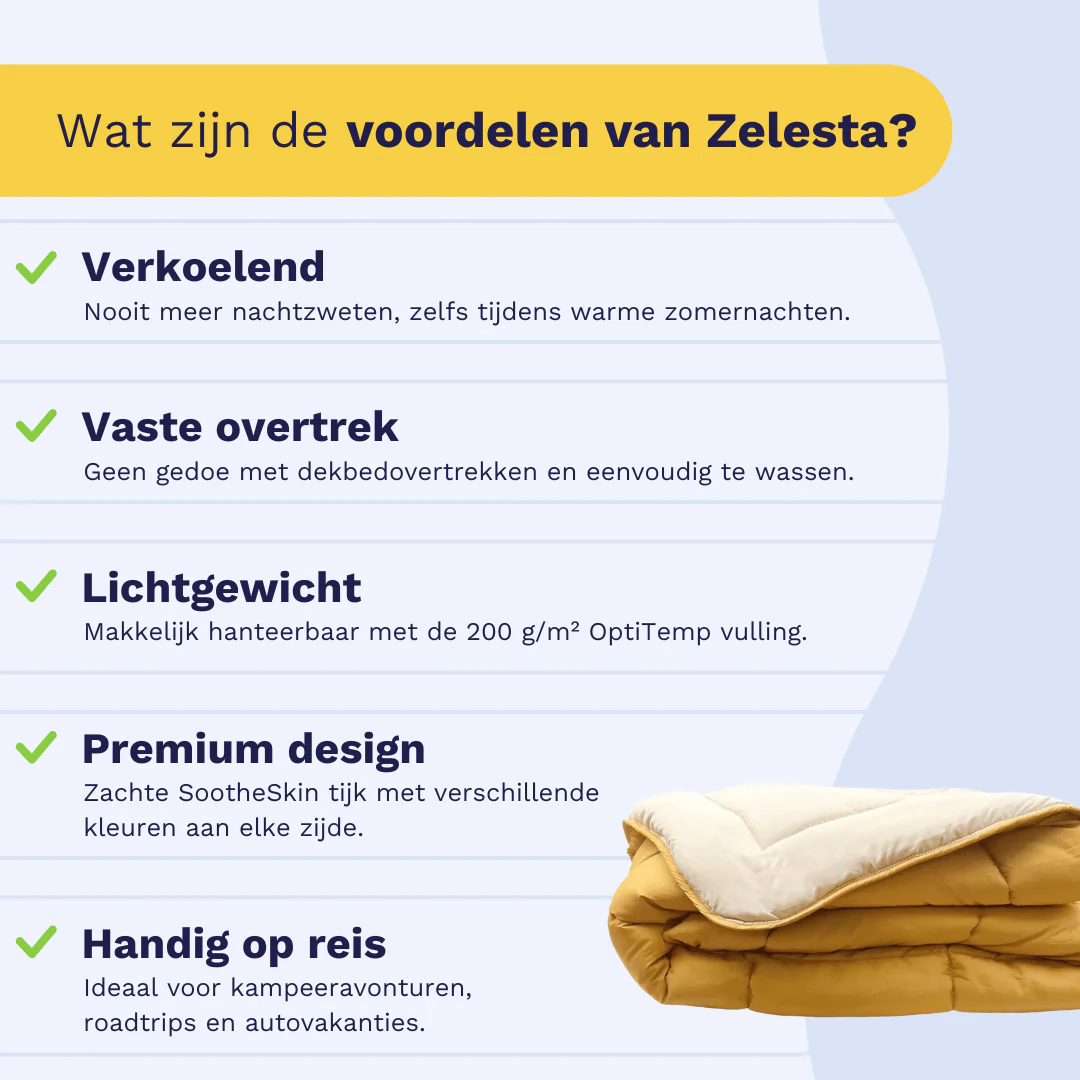 Zelesta Everyday Duo Zomerdekbed - Okergeel & Linnen - Image 3