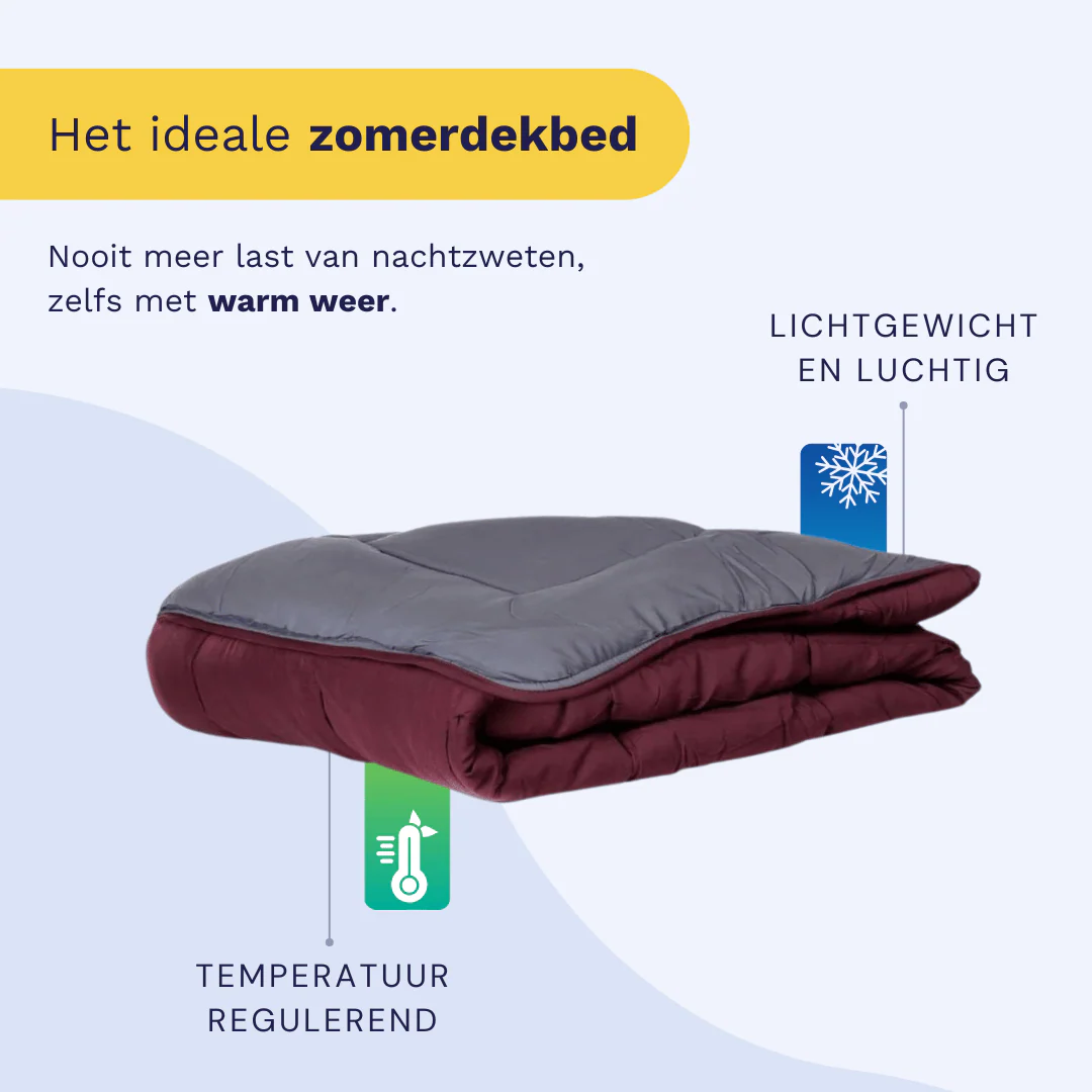 Zelesta Everyday Duo Zomerdekbed - Paars & Antraciet - Image 5