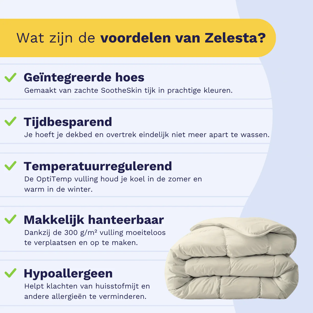 Zelesta Everyday Uni Dekbed - Zandbeige - Image 4