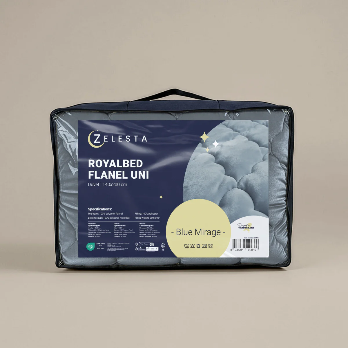 Zelesta Flanel Uni - Blue Mirage - Image 7