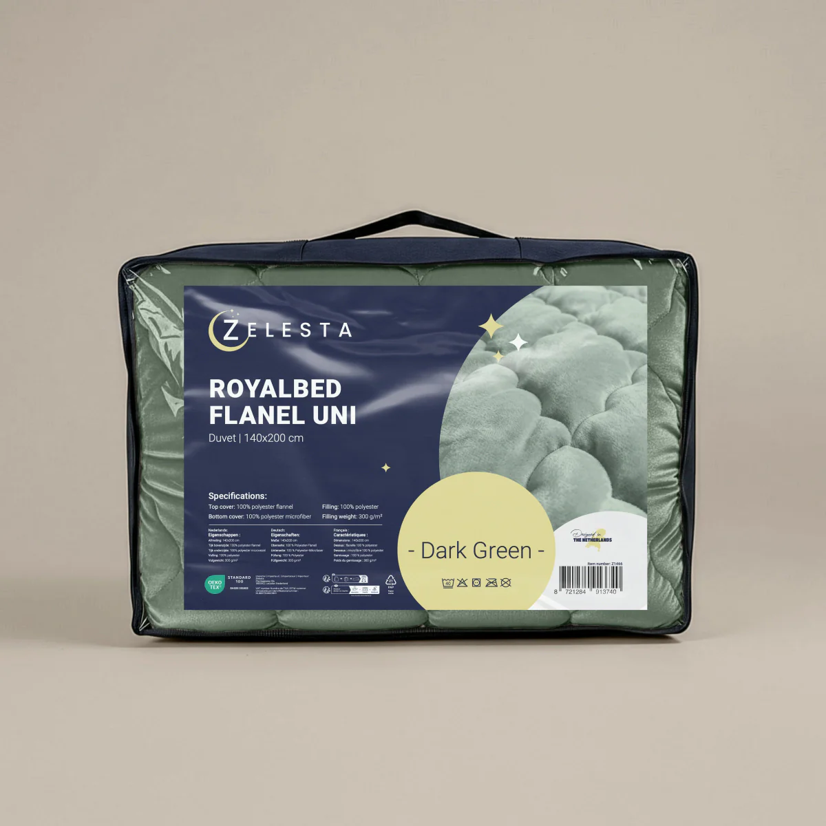 Zelesta Flanel Uni - Groen - Image 7