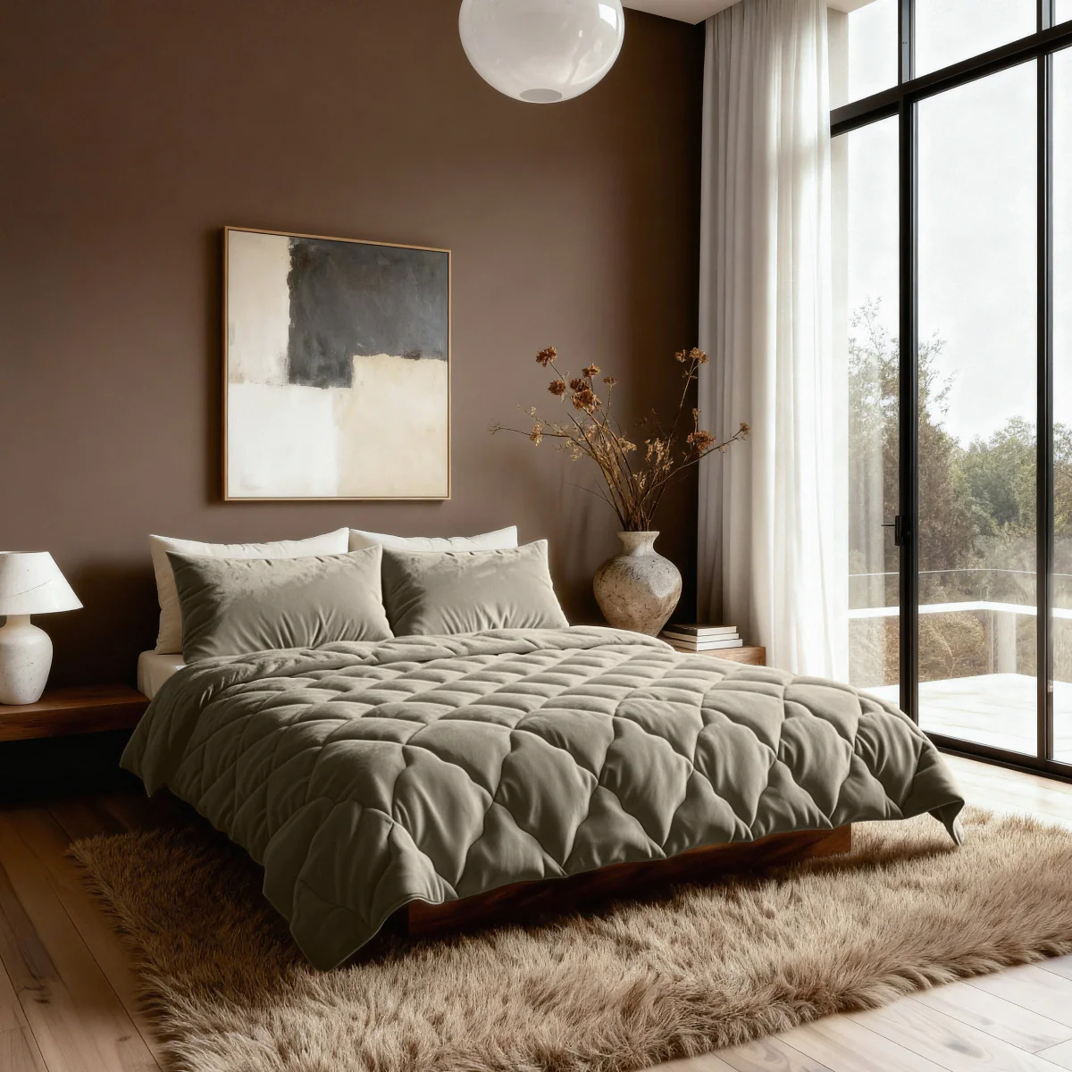 Zelesta Flanel Uni - Taupe - Image 3