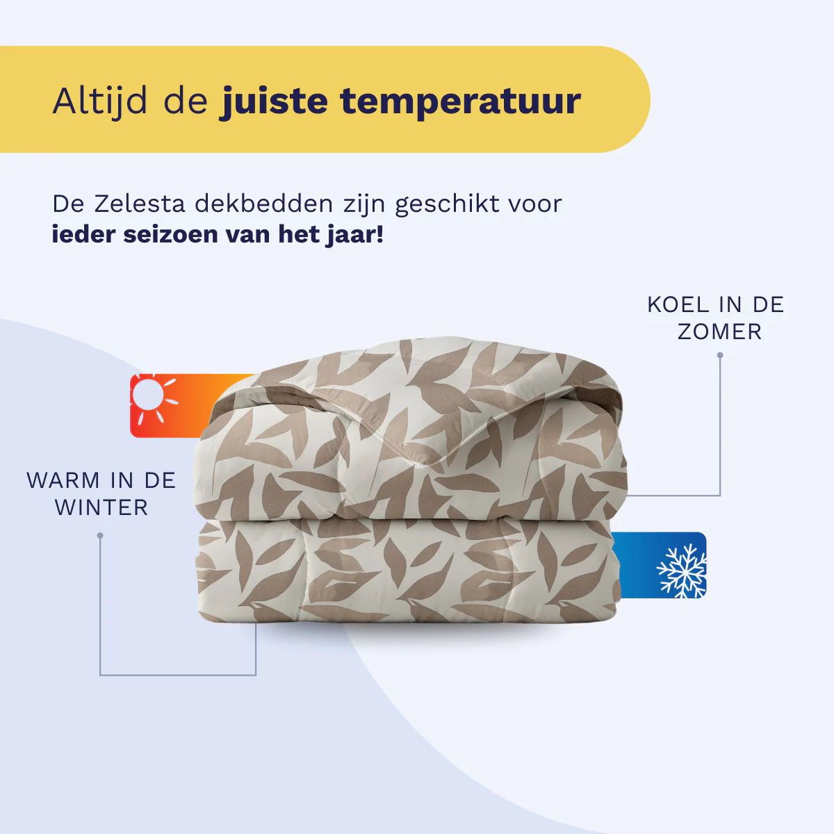 Zelesta Pure Design Katoen Dekbed - Beige Autumn - Image 7