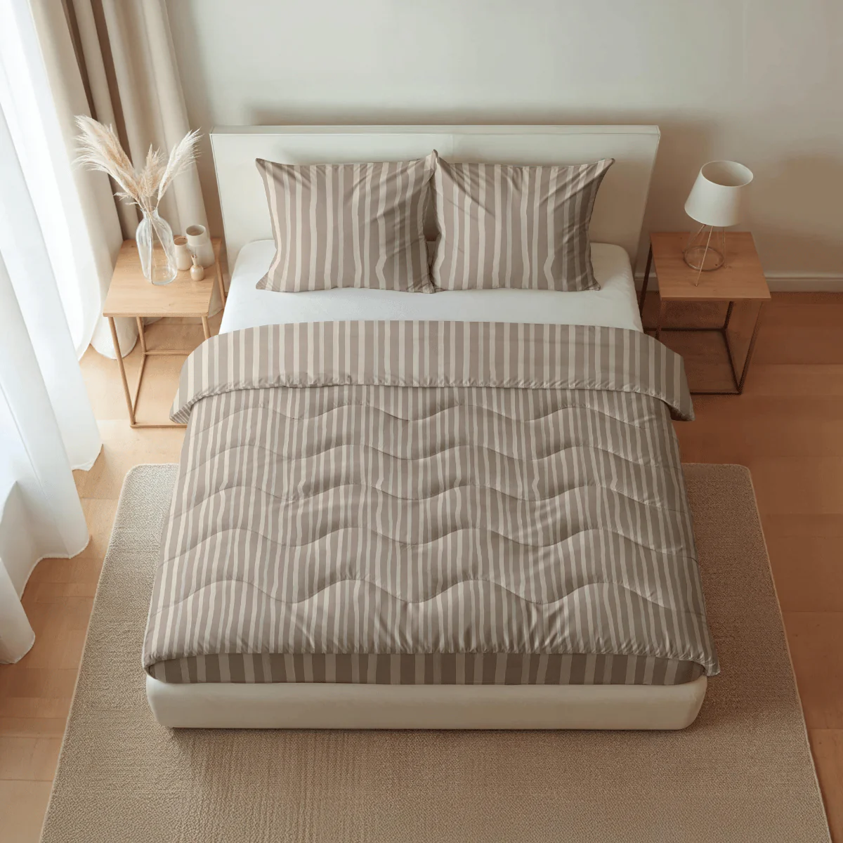 Zelesta Pure Design Katoen Dekbed - Brown Stripes - Image 2
