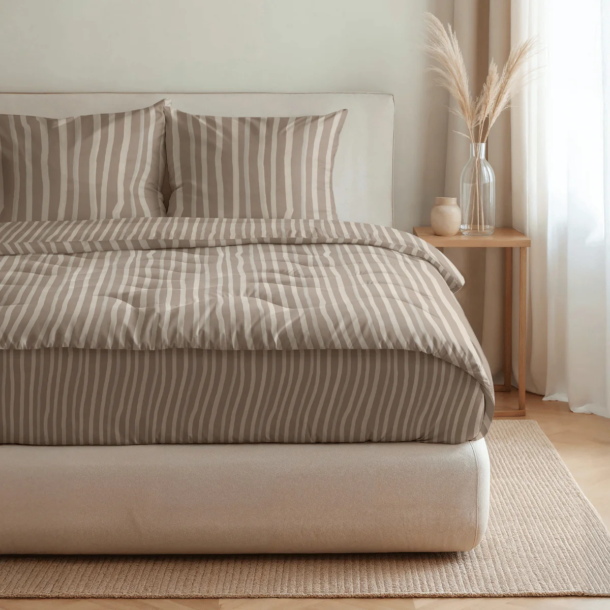 Zelesta Pure Design Katoen Dekbed - Brown Stripes - Image 3