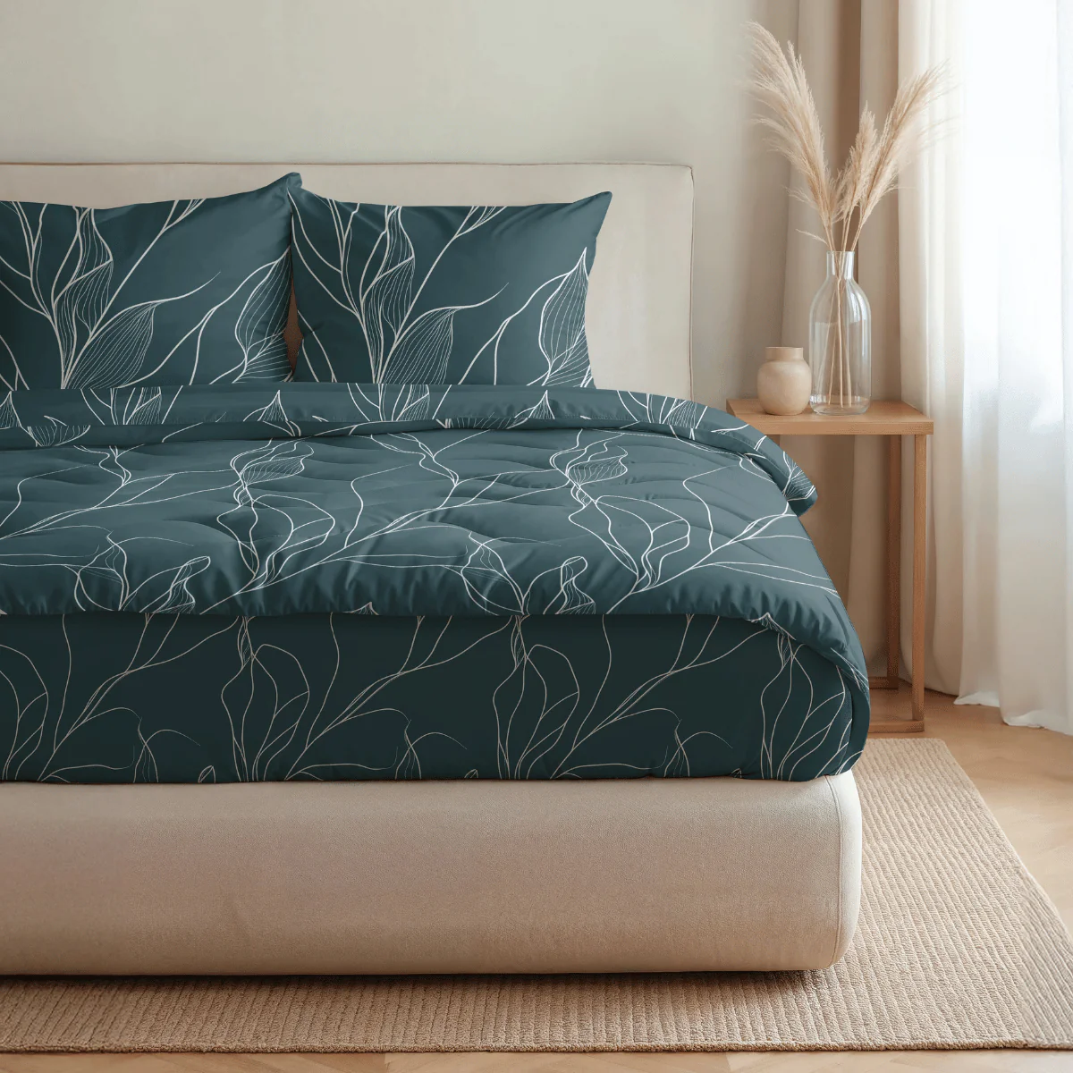 Zelesta Pure Design Katoen Dekbed - White Leaves - Image 3