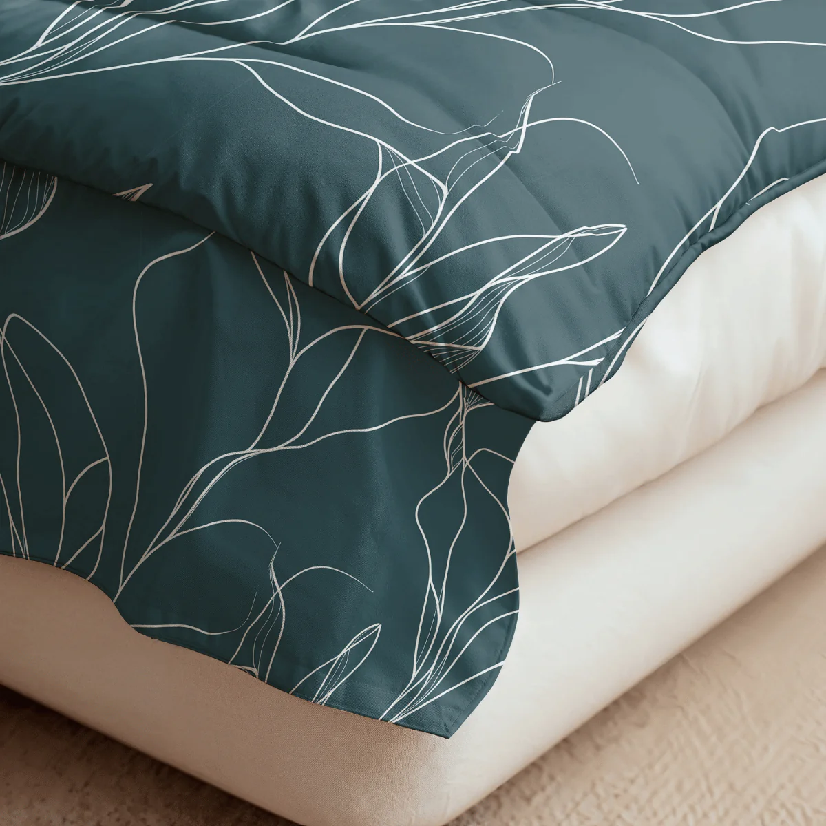 Zelesta Pure Design Katoen Dekbed - White Leaves - Image 6