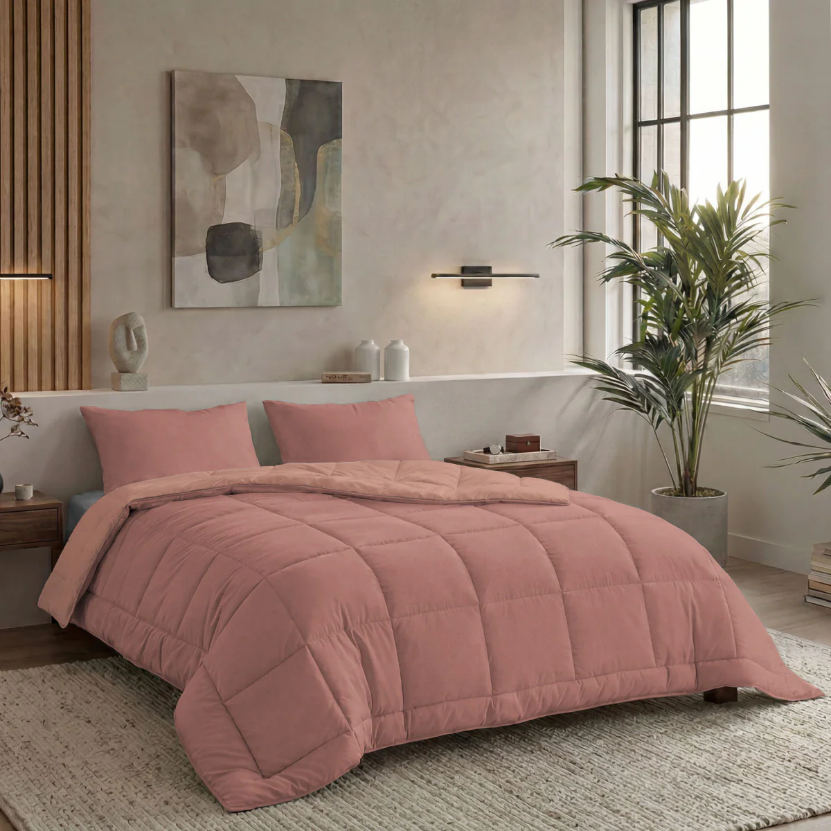 Zelesta Pure Duo Katoen Dekbed - Terracottaroze & Aarderoze - Image 3
