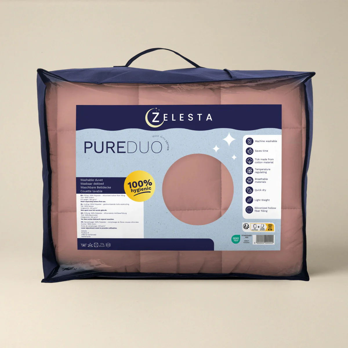 Zelesta Pure Duo Katoen Dekbed - Terracottaroze & Aarderoze - Image 7