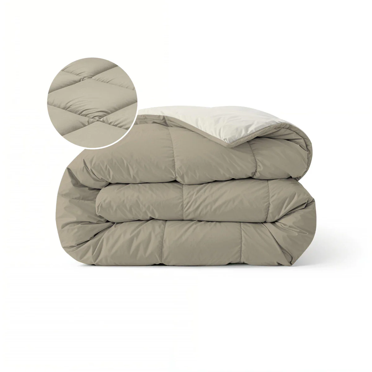 Zelesta Pure Duo Katoen Dekbed - Warmgrijs & Roomwit
