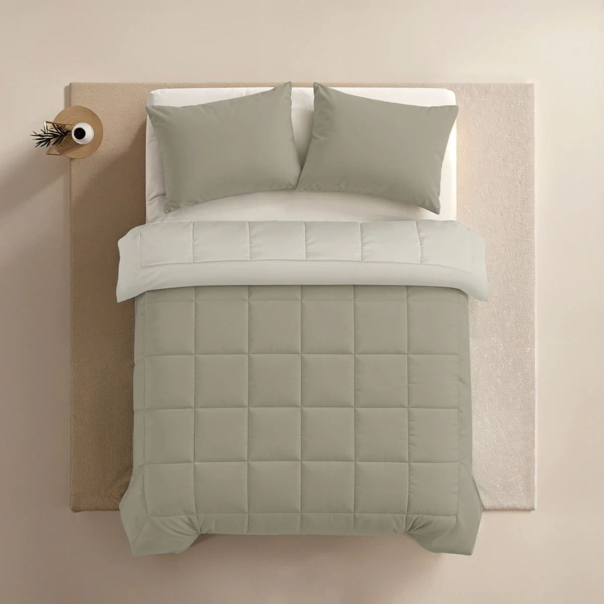 Zelesta Pure Duo Katoen Dekbed - Warmgrijs & Roomwit - Image 4