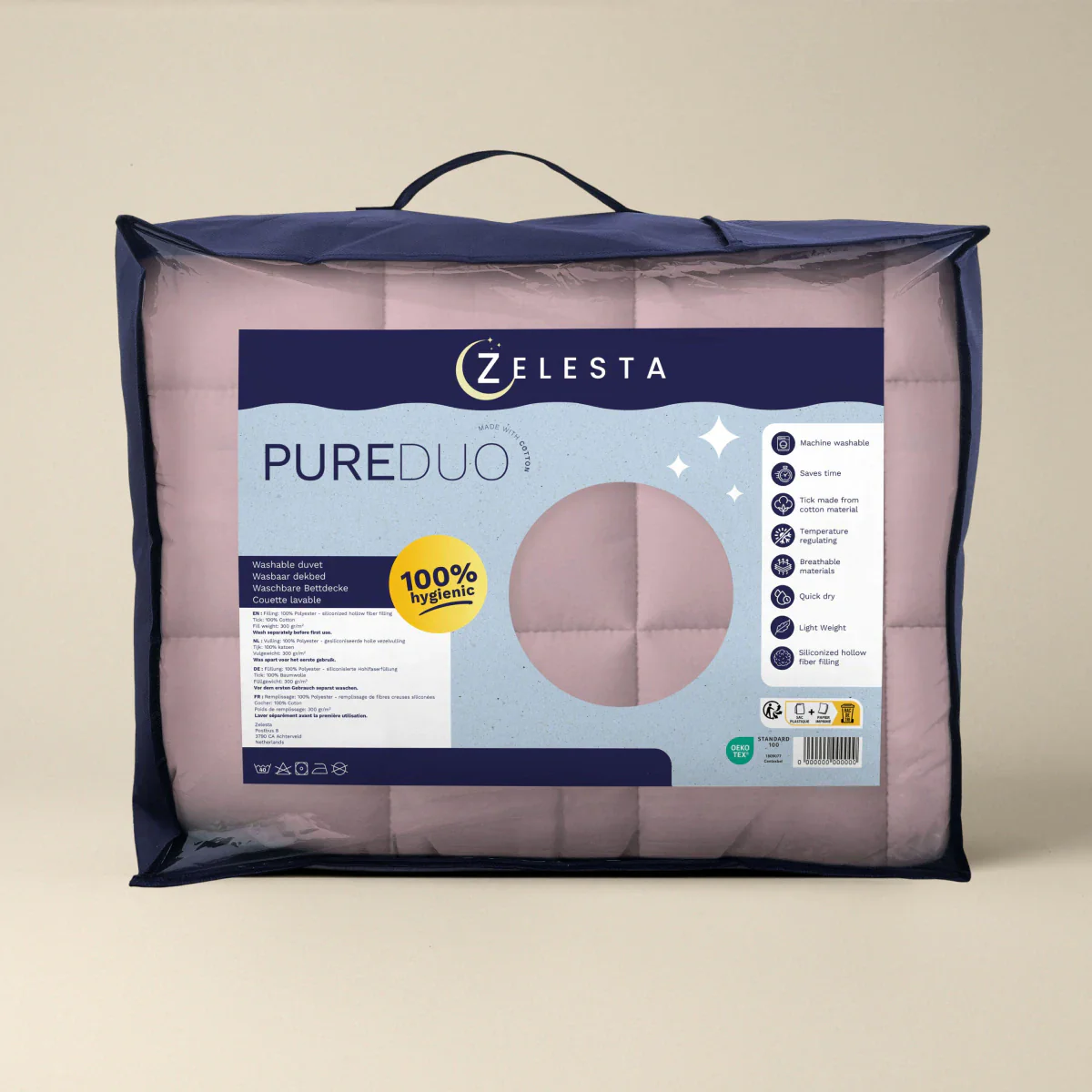 Zelesta Pure Duo Katoen Dekbed - Zachtlila & Zachtroze - Image 7