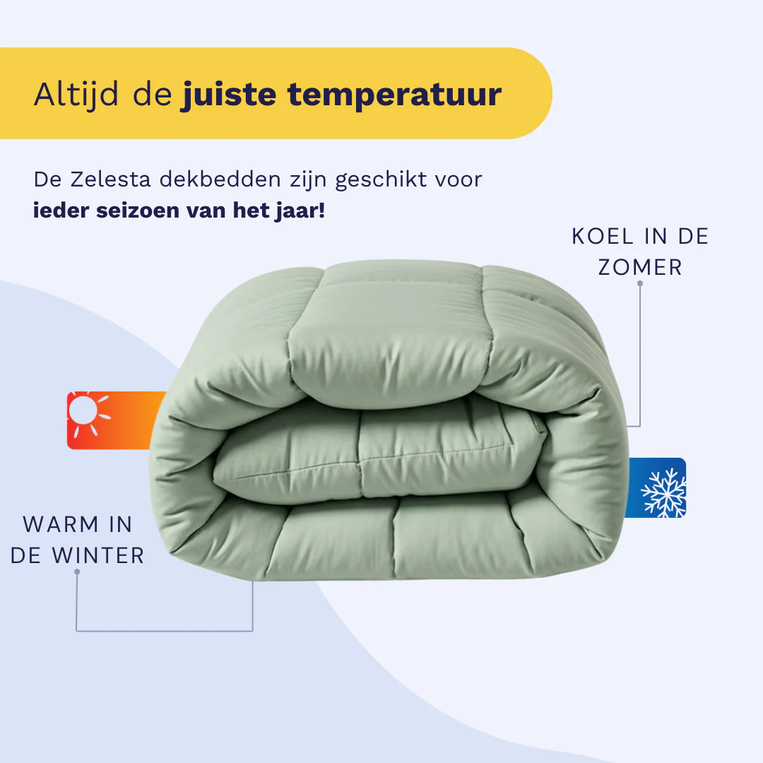 Zelesta Pure Uni Katoen Dekbed - Natural Green - Image 3