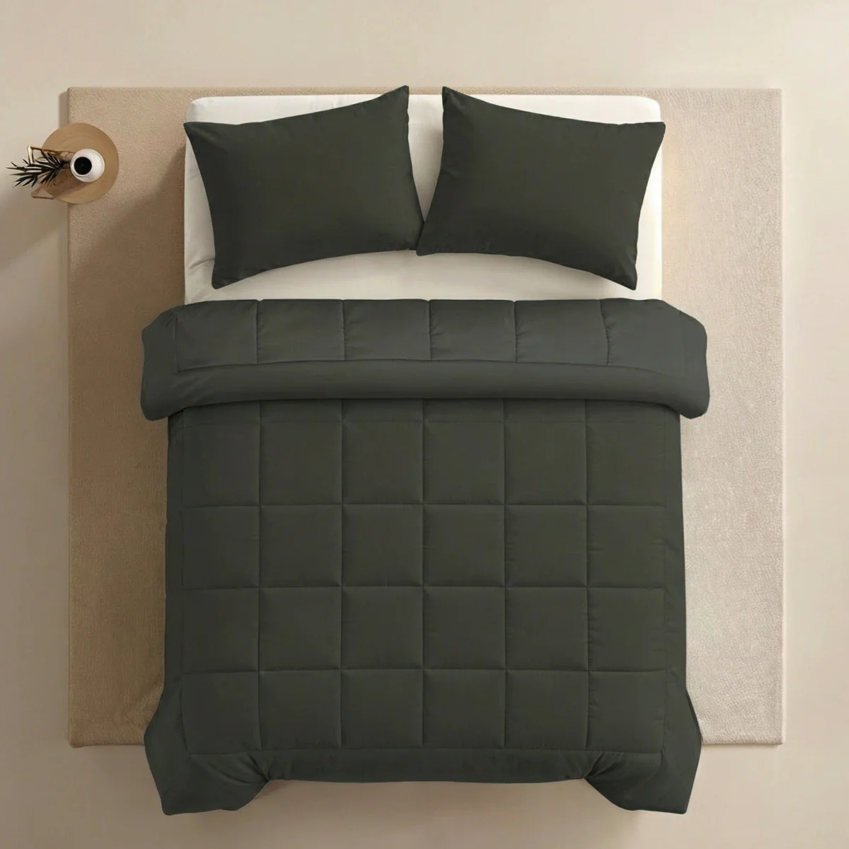 Zelesta Pure Uni Katoen Dekbed - Olijfzwart - Image 4