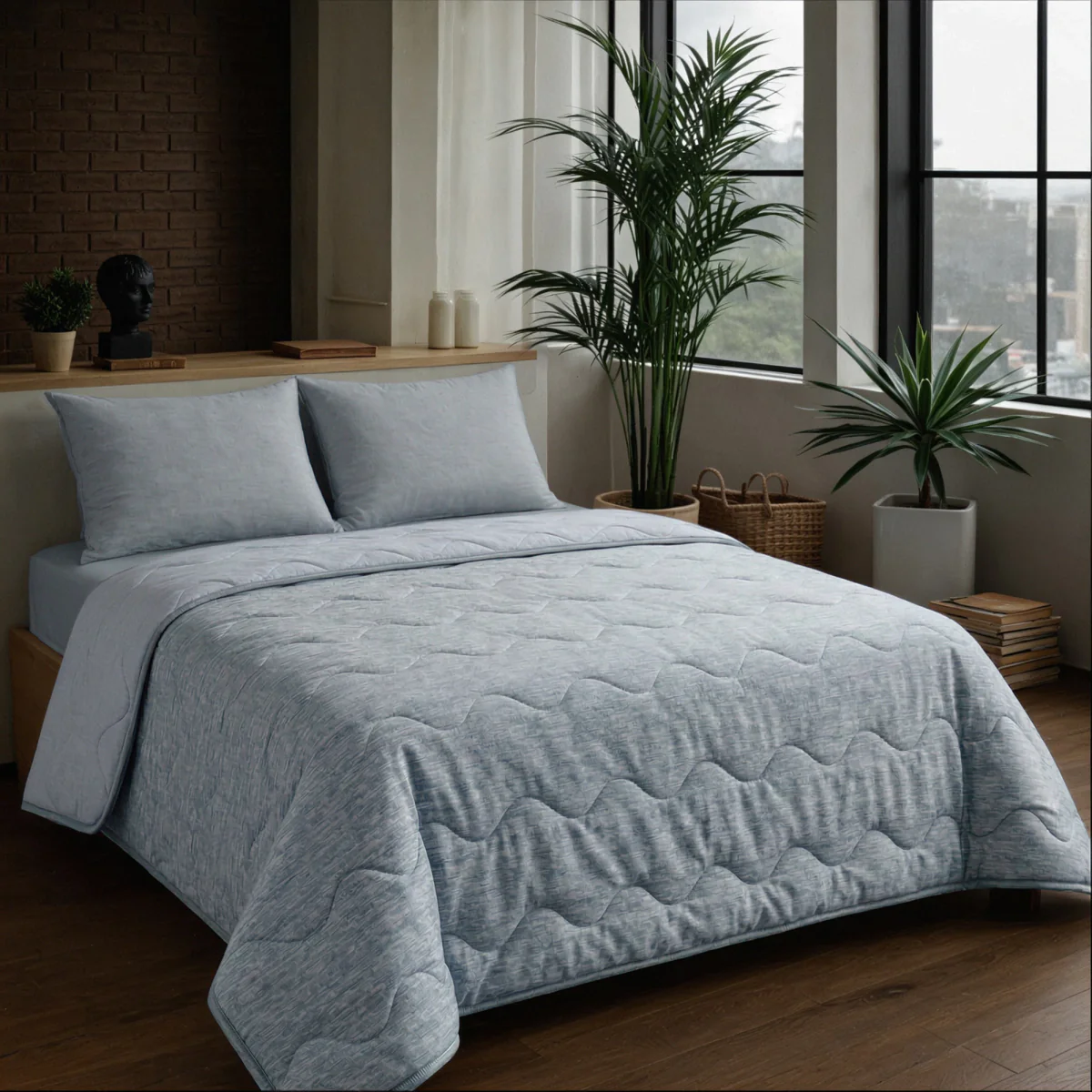 Zelesta Special Cooling Blend Zomerdekbed - Warm Grijs Linnen - Image 2