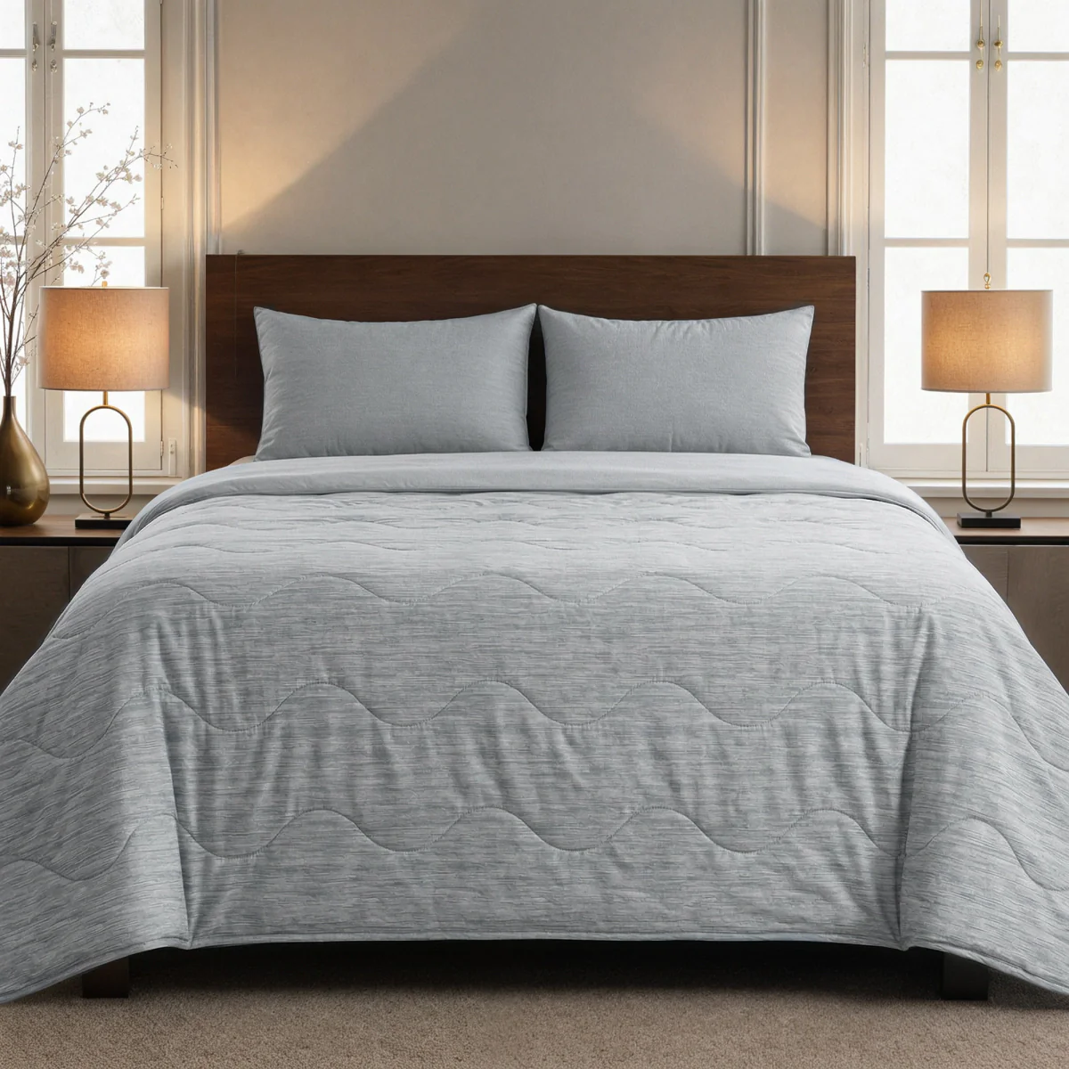 Zelesta Special Cooling Blend Zomerdekbed - Warm Grijs Linnen - Image 3
