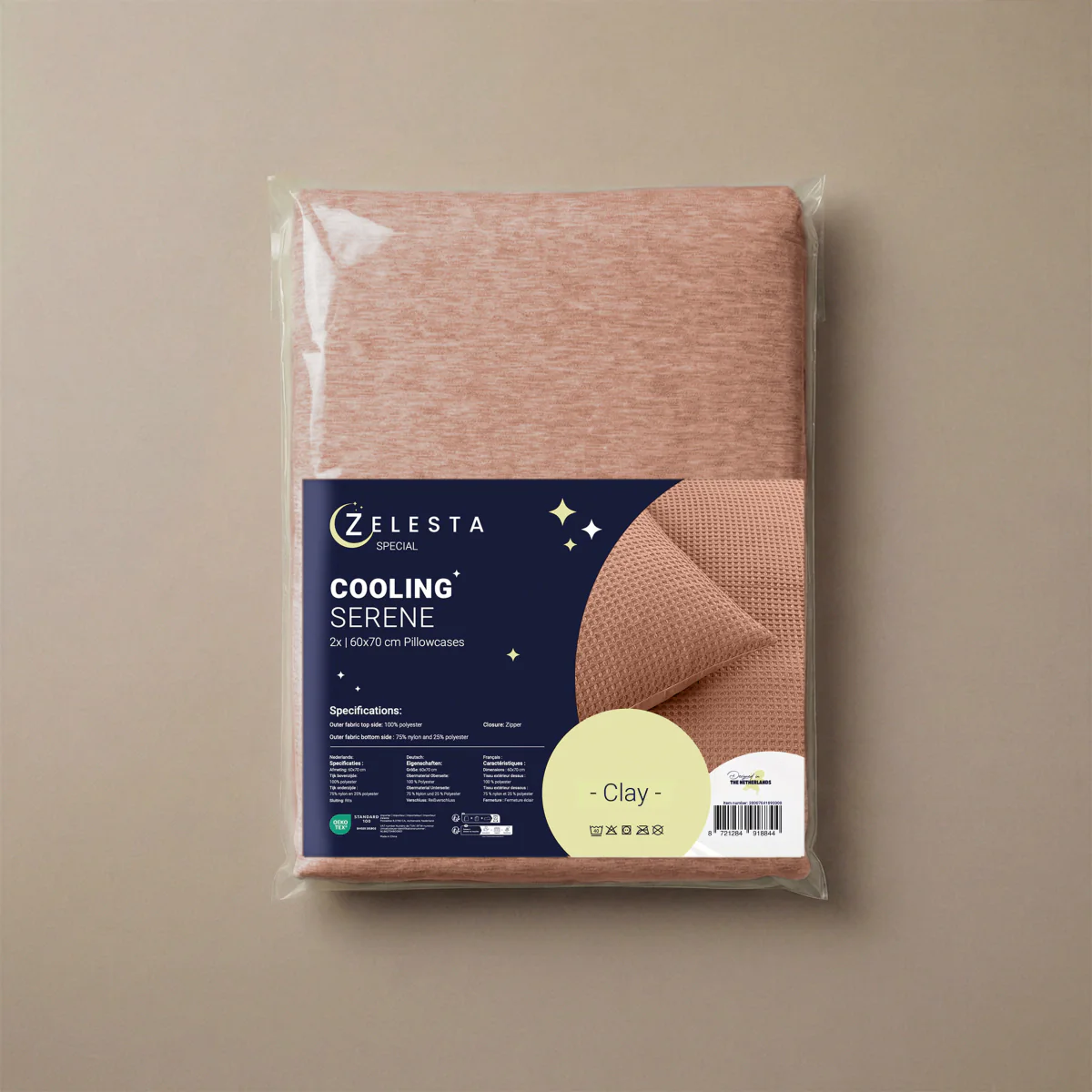 Zelesta Special Cooling Serene Kussensloop set van 2 - Terracottaroze - Image 3