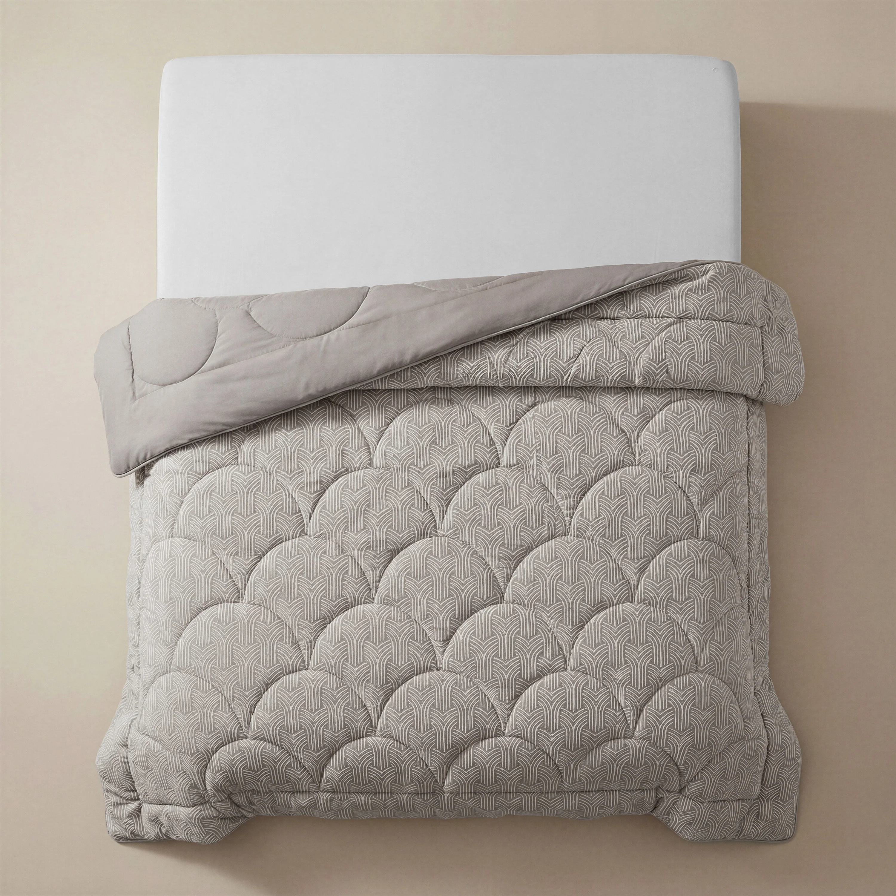 Zelesta Special Flanel Dekbed - Taupe & Grijs - Image 4