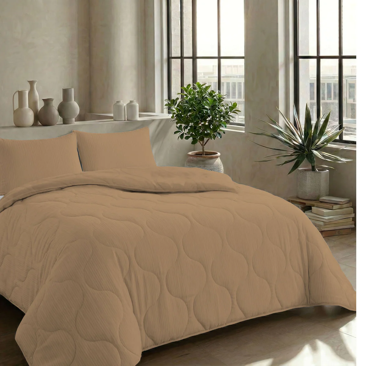 Zelesta Special Mousseline Zomerdekbed - Warm zacht beige - Image 3
