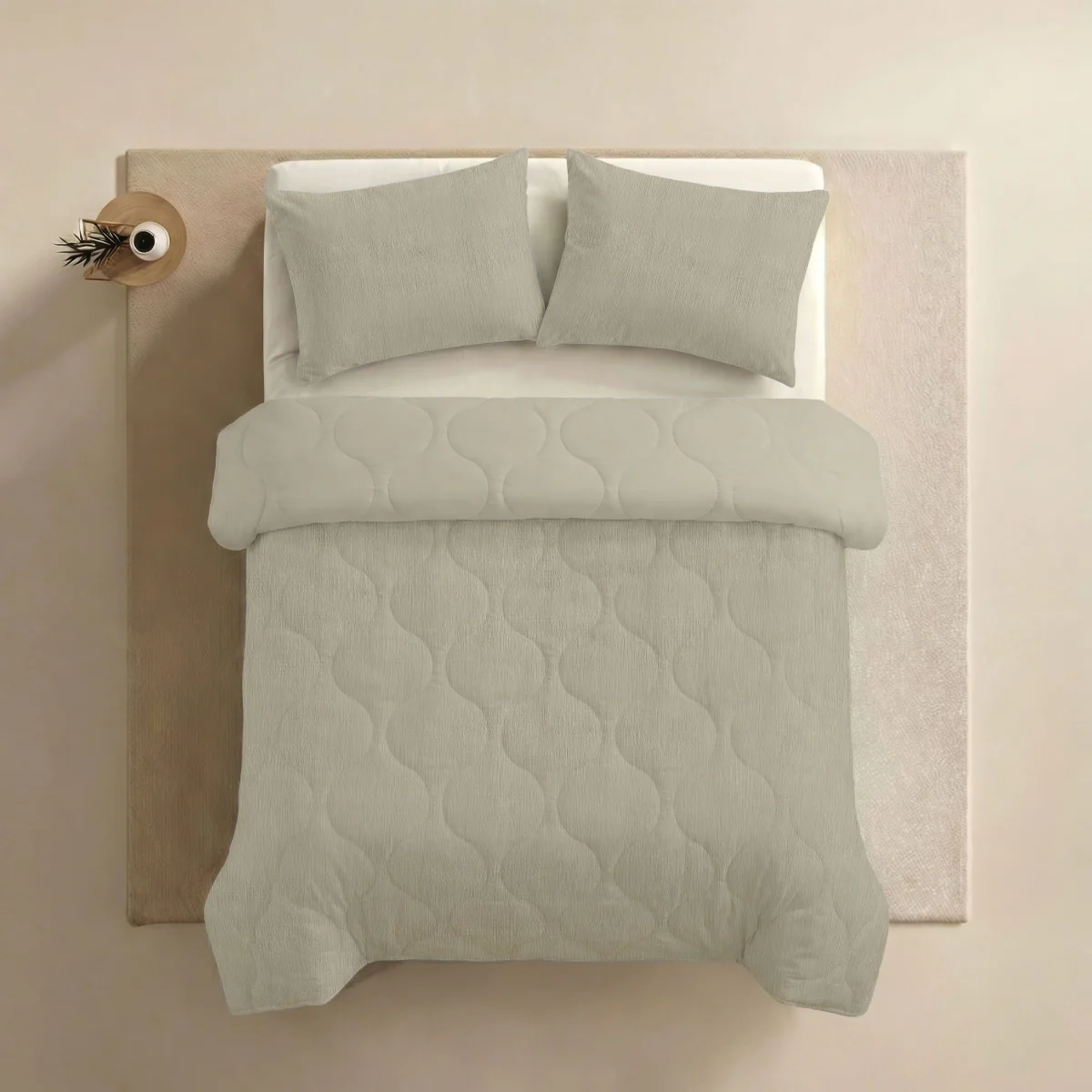 Zelesta Special Seersucker Zomerdekbed - Amandelmelk Beige - Image 3