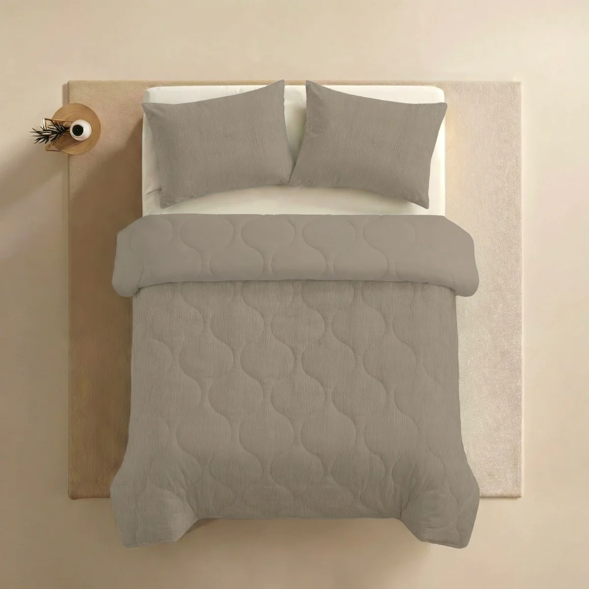 Zelesta Special Seersucker Zomerdekbed - Warmgrijs - Image 3