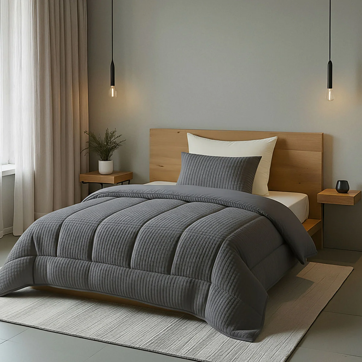 Zelesta Special Teddy Check Dekbed - Antraciet - Image 3