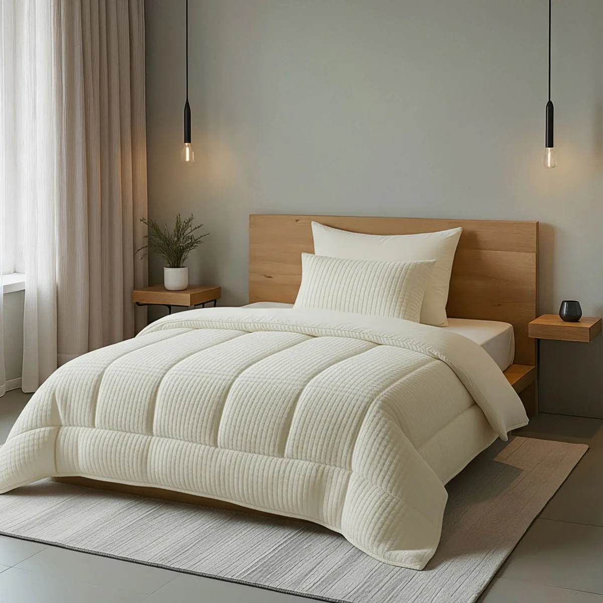 Zelesta Special Teddy Check Dekbed - Crème - Image 3