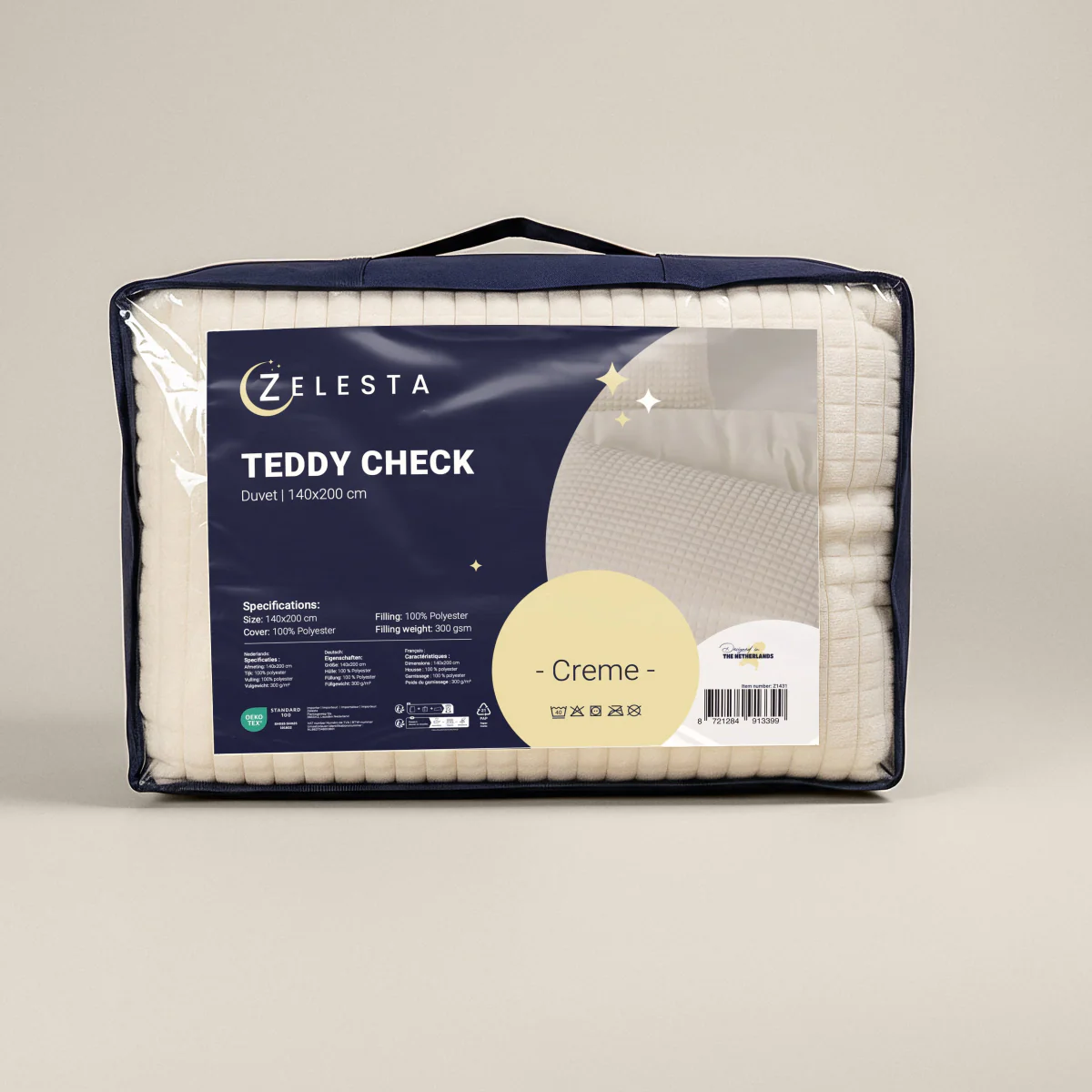 Zelesta Special Teddy Check Dekbed - Crème - Image 6