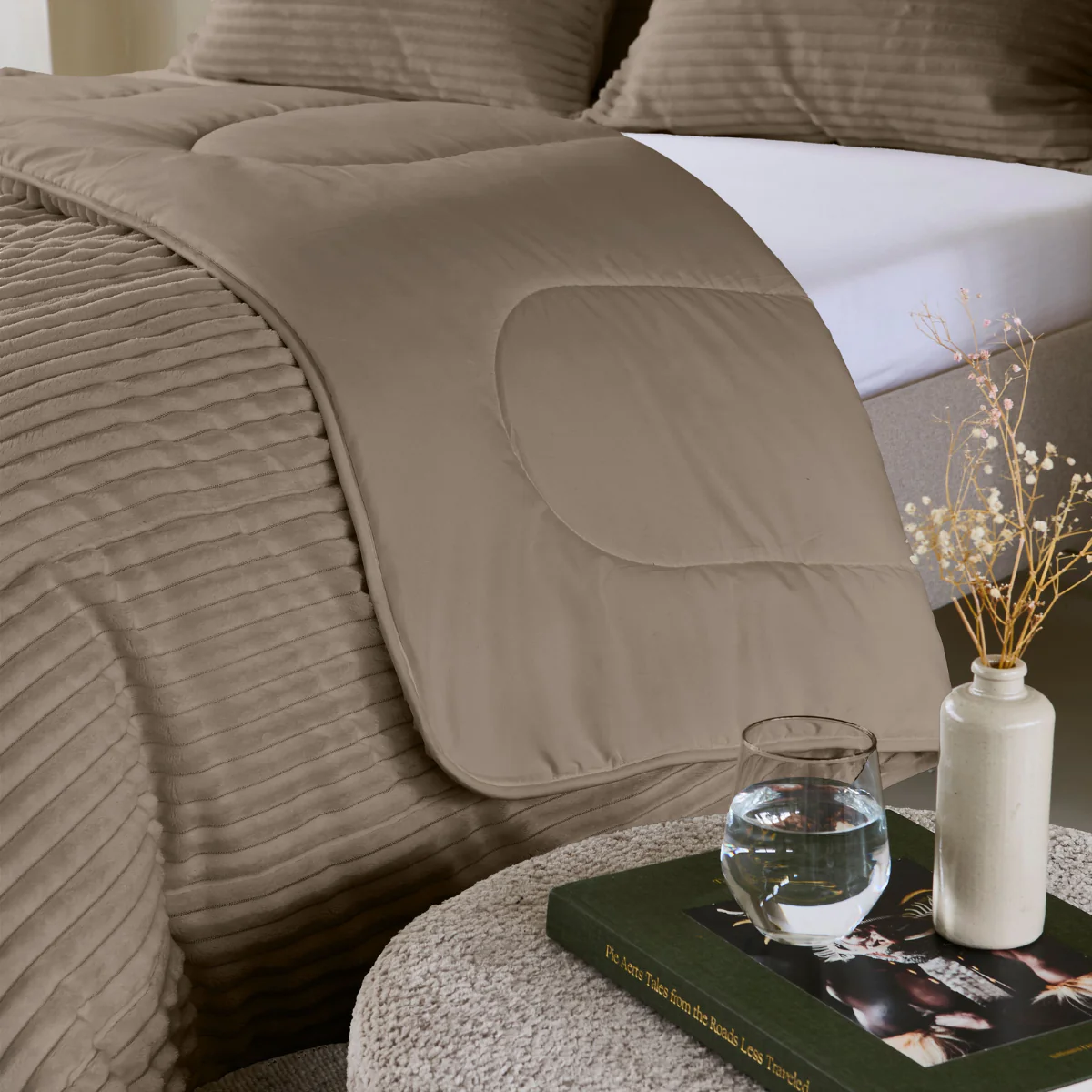 Zelesta Special Teddy Groove Dekbed - Taupe - Image 3
