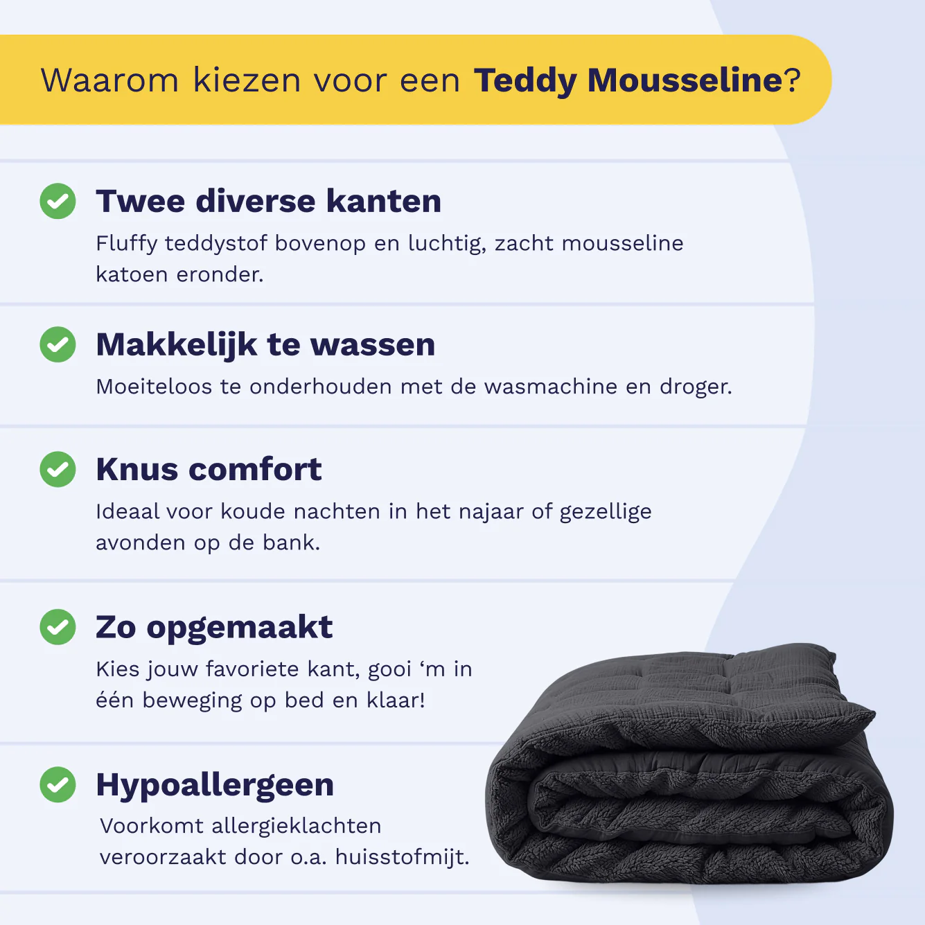 Zelesta Teddy Katoen Mousseline - Anthracite - Image 13