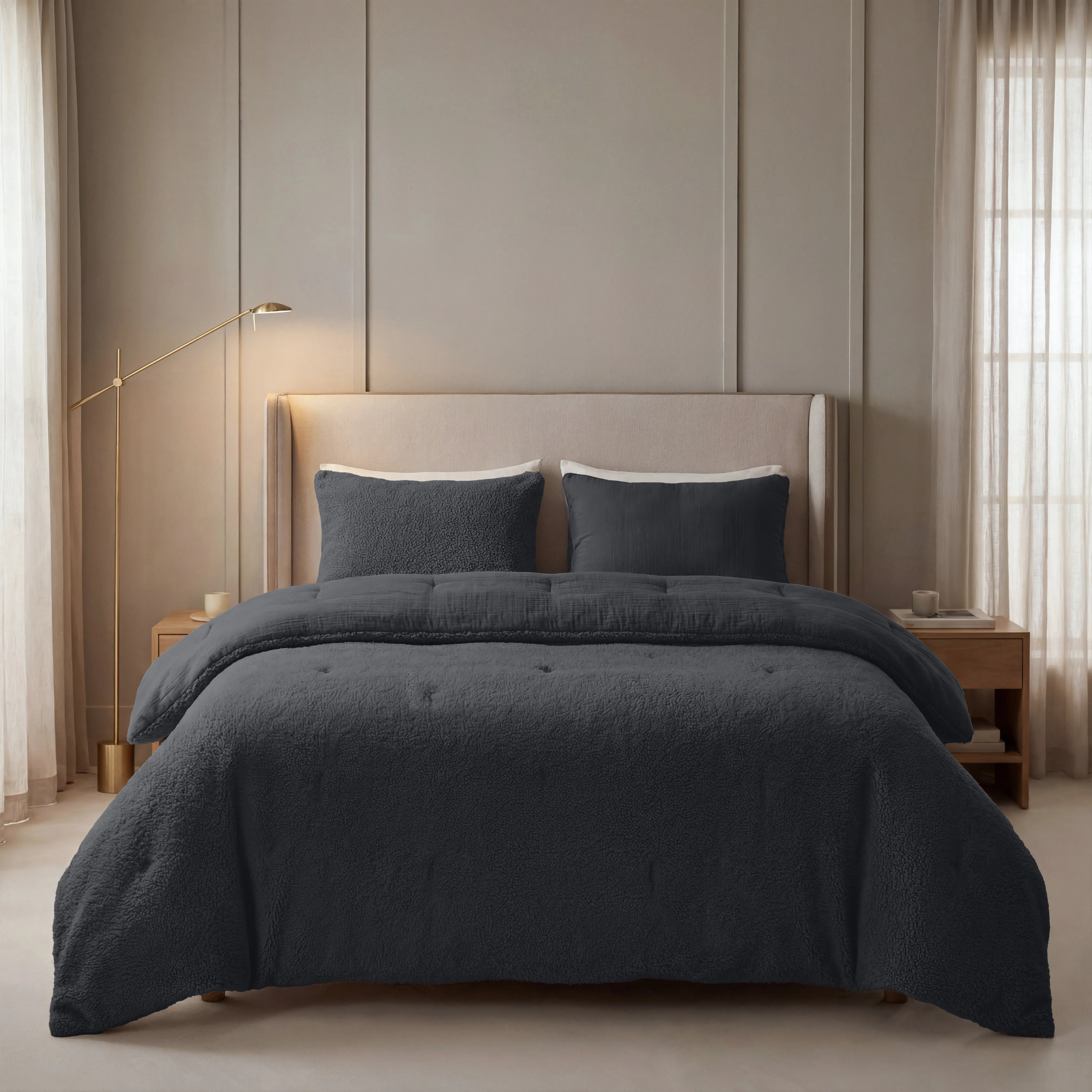 Zelesta Teddy Katoen Mousseline - Anthracite - Image 2