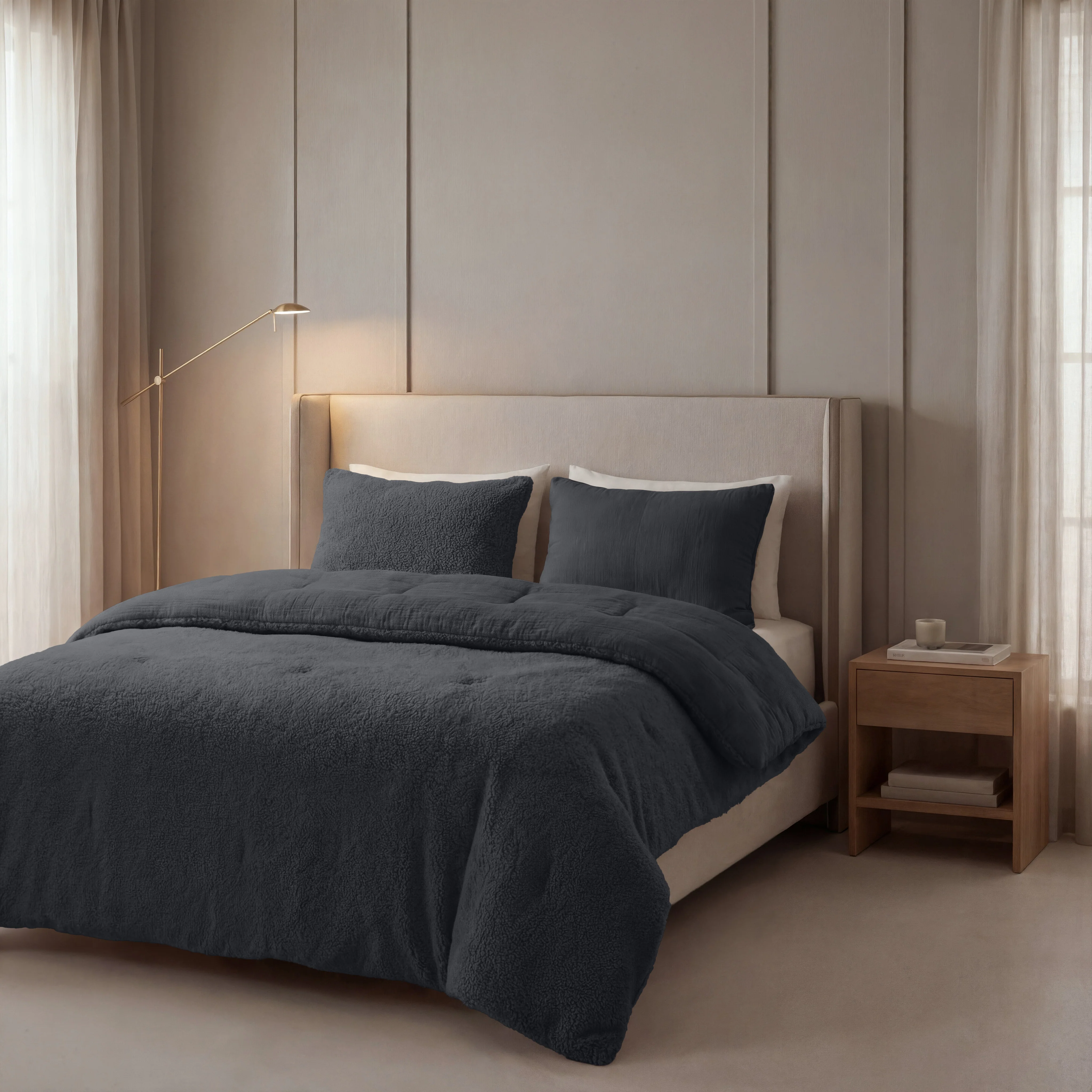 Zelesta Teddy Katoen Mousseline - Anthracite - Image 3