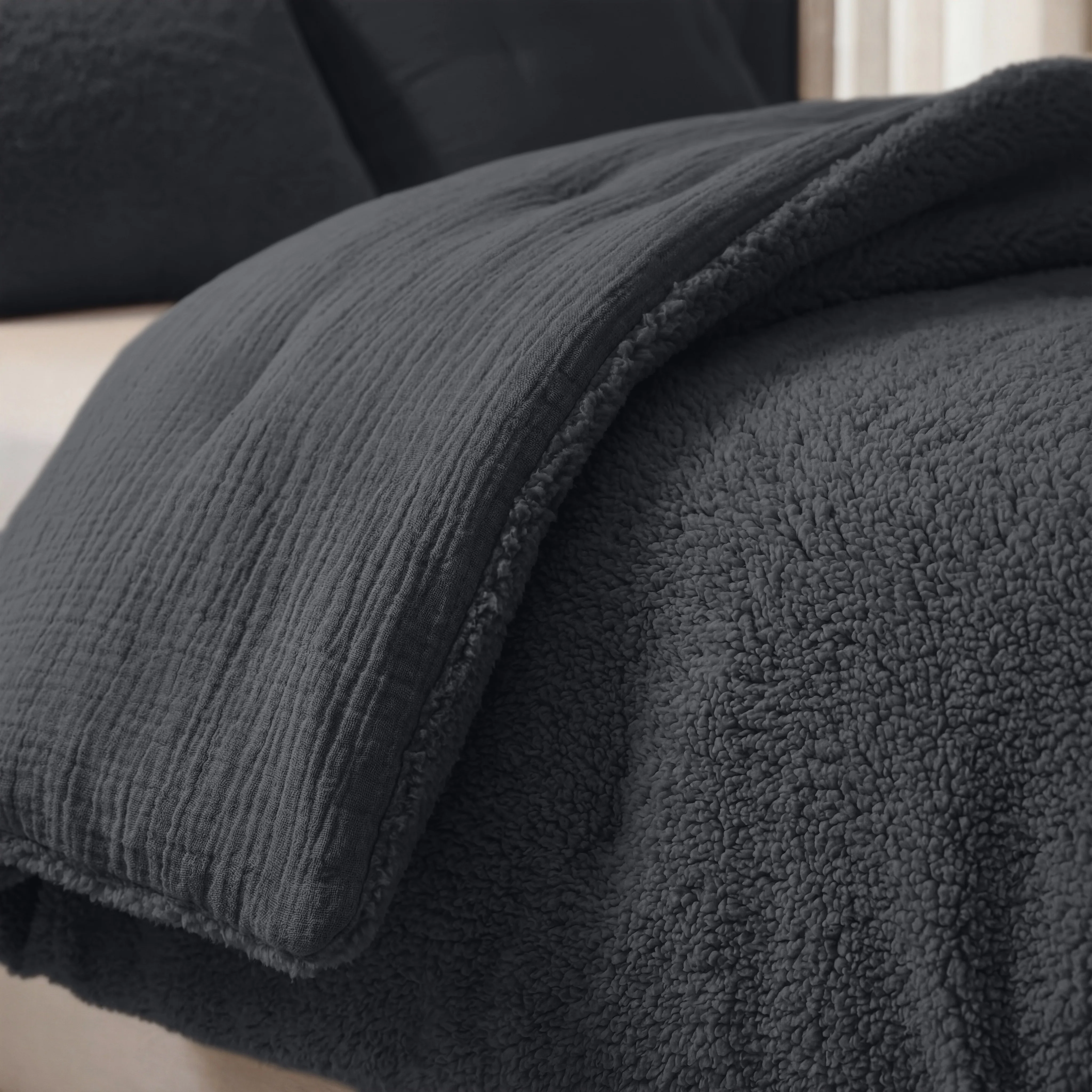 Zelesta Teddy Katoen Mousseline - Anthracite - Image 4