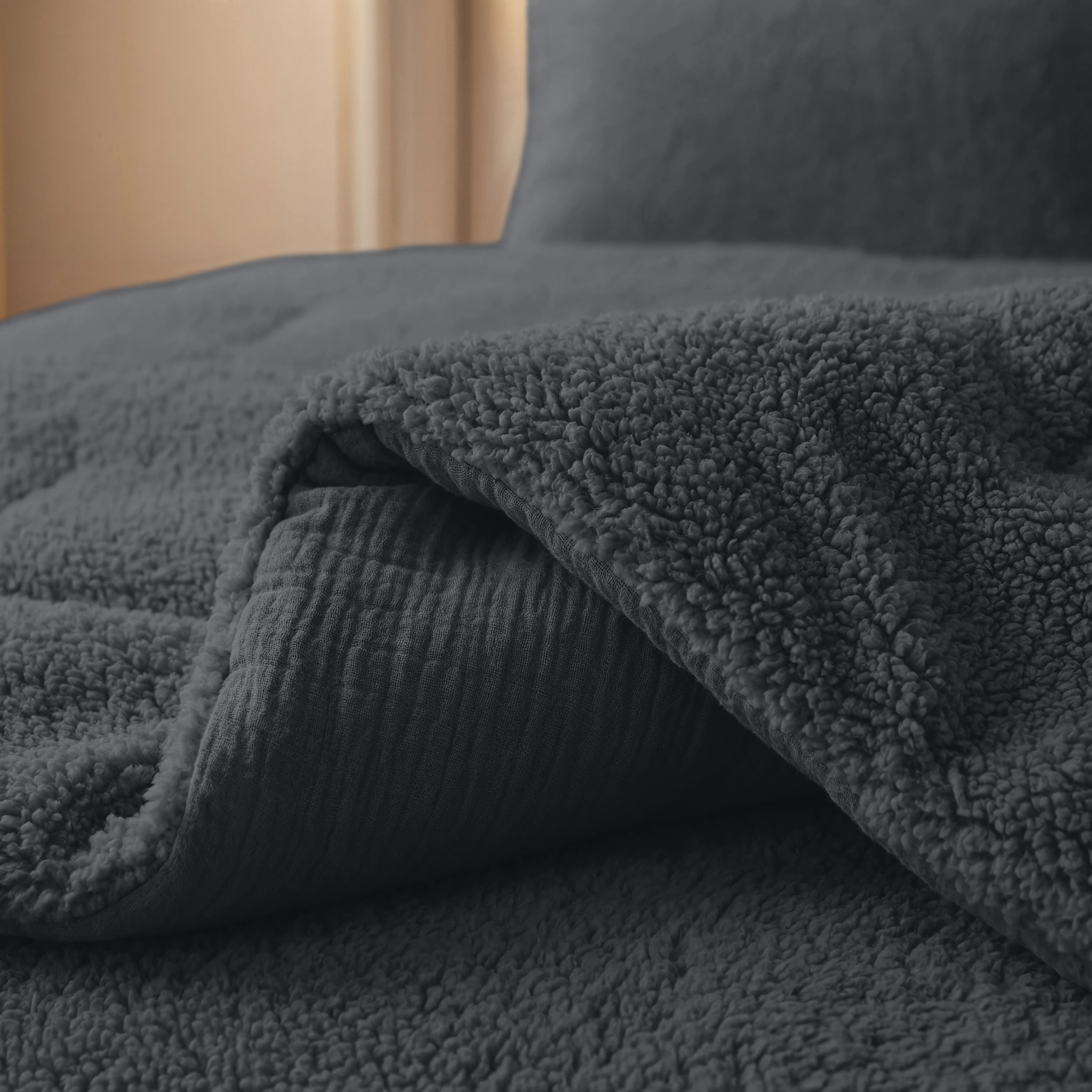 Zelesta Teddy Katoen Mousseline - Anthracite - Image 5