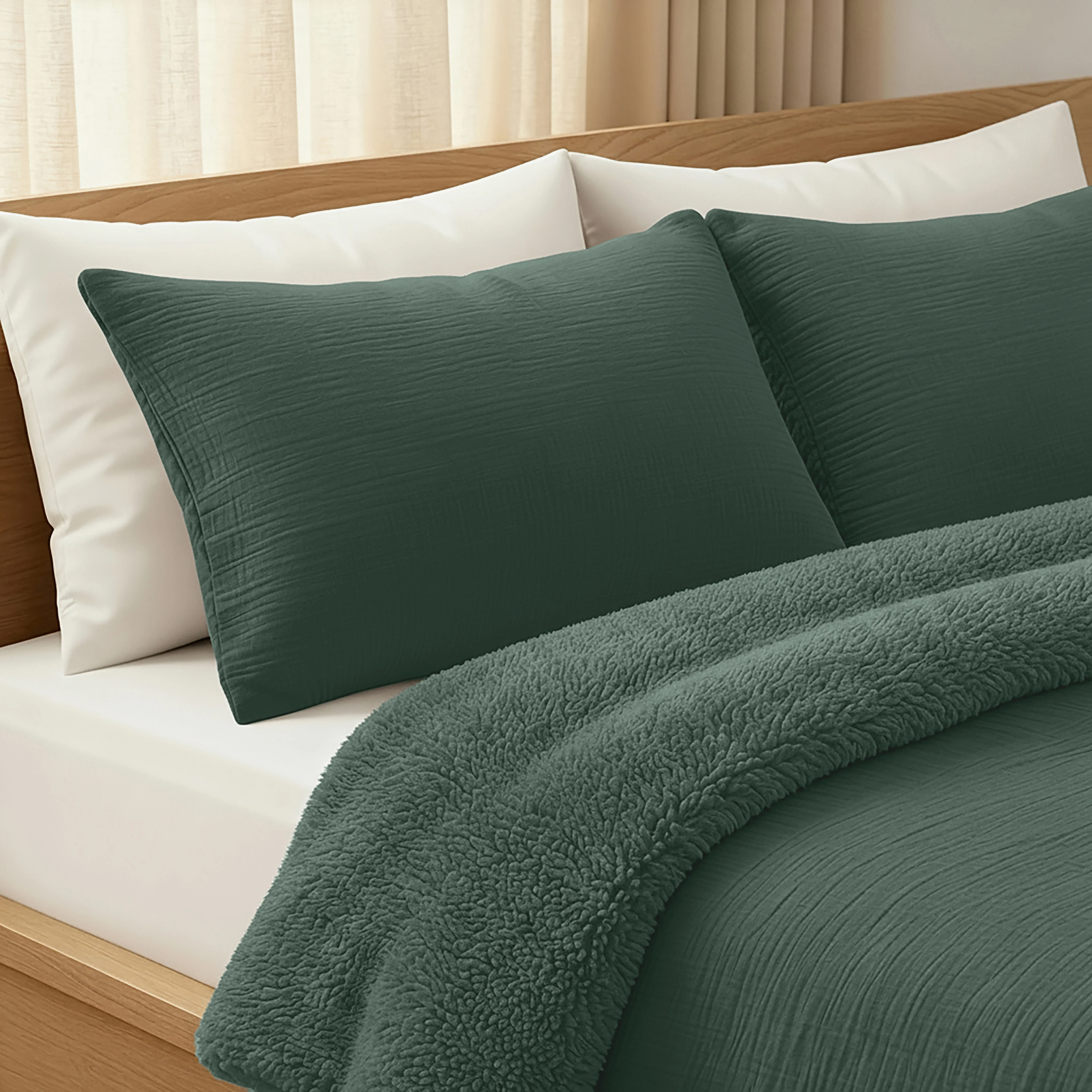 Zelesta Teddy Katoen Mousseline - Green - Image 6