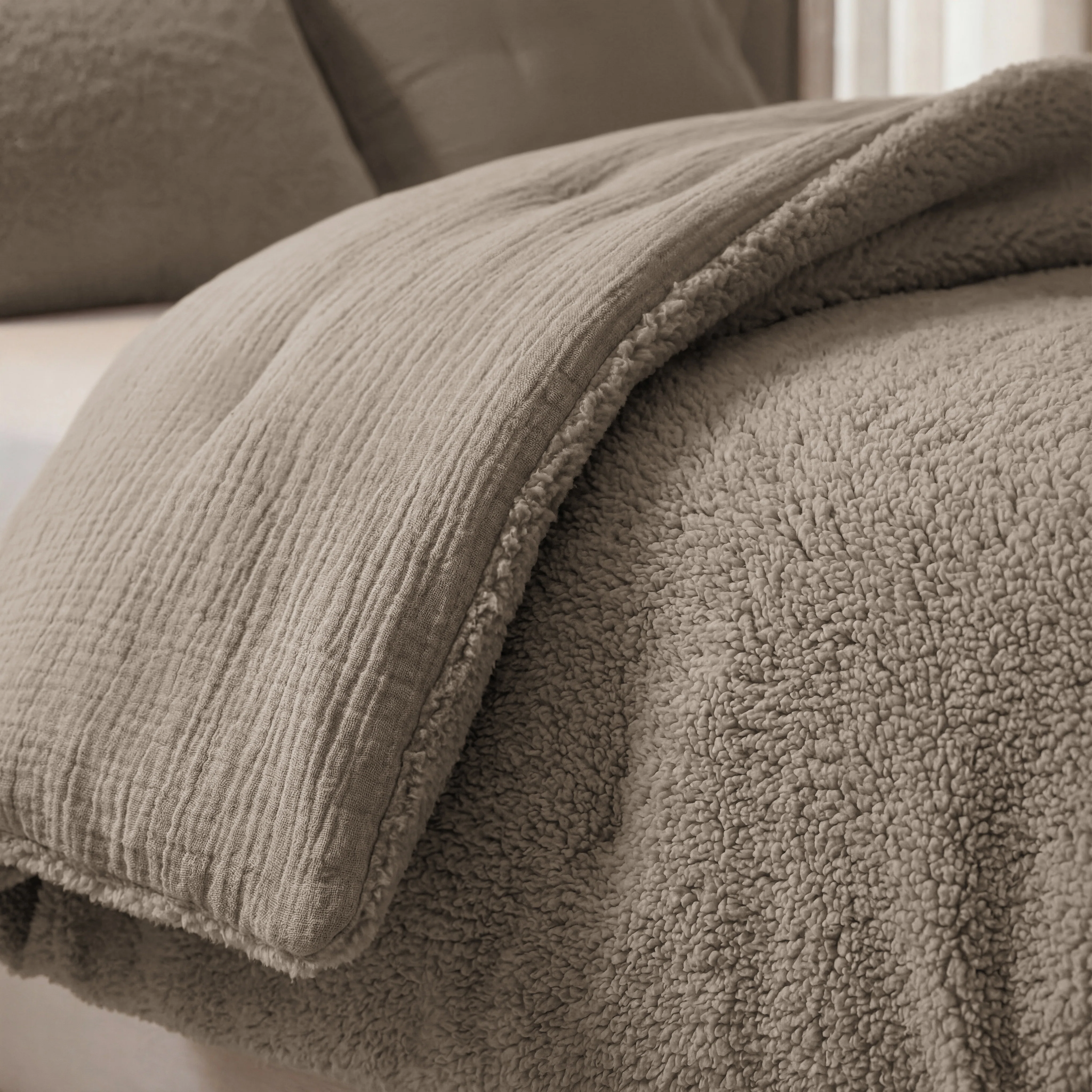Zelesta Teddy Katoen Mousseline - Taupe - Image 4