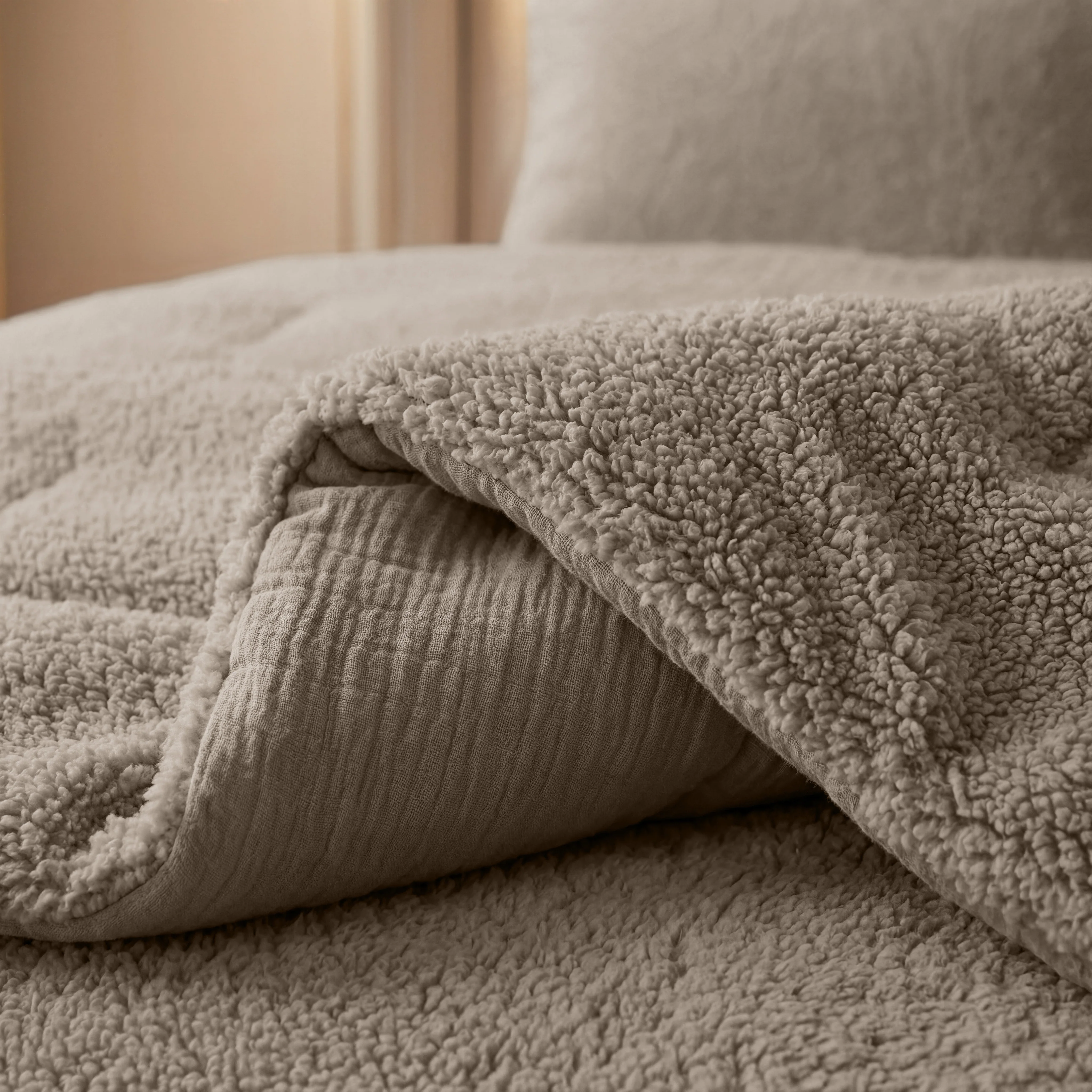 Zelesta Teddy Katoen Mousseline - Taupe - Image 5
